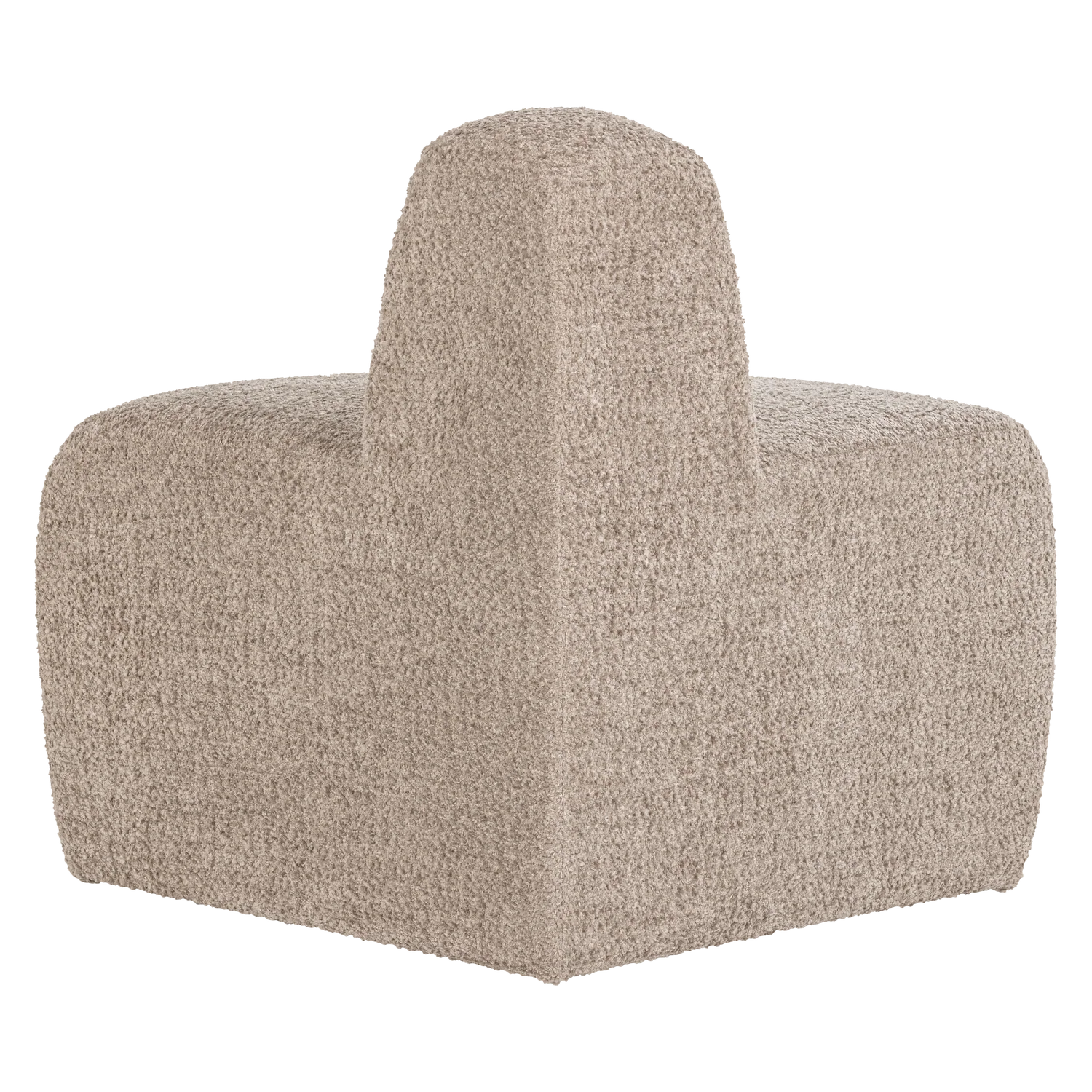 Sofa modułowa MOJO BENCH - element narożny zaokrąglony beżowy szenil - Image 5