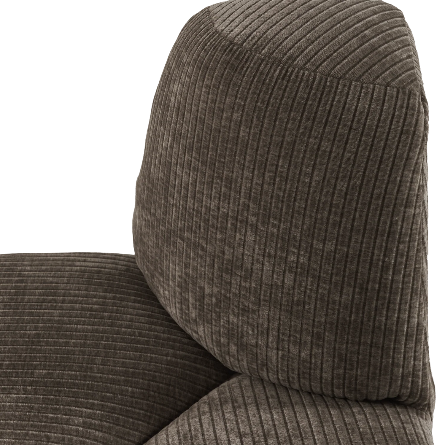 Sofa modułowa MOJO BENCH - element narożny zaokrąglony brązowy sztruks - Image 2