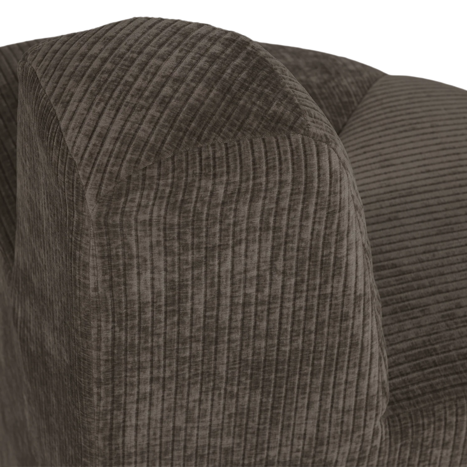 Sofa modułowa MOJO BENCH - element narożny zaokrąglony brązowy sztruks - Image 6