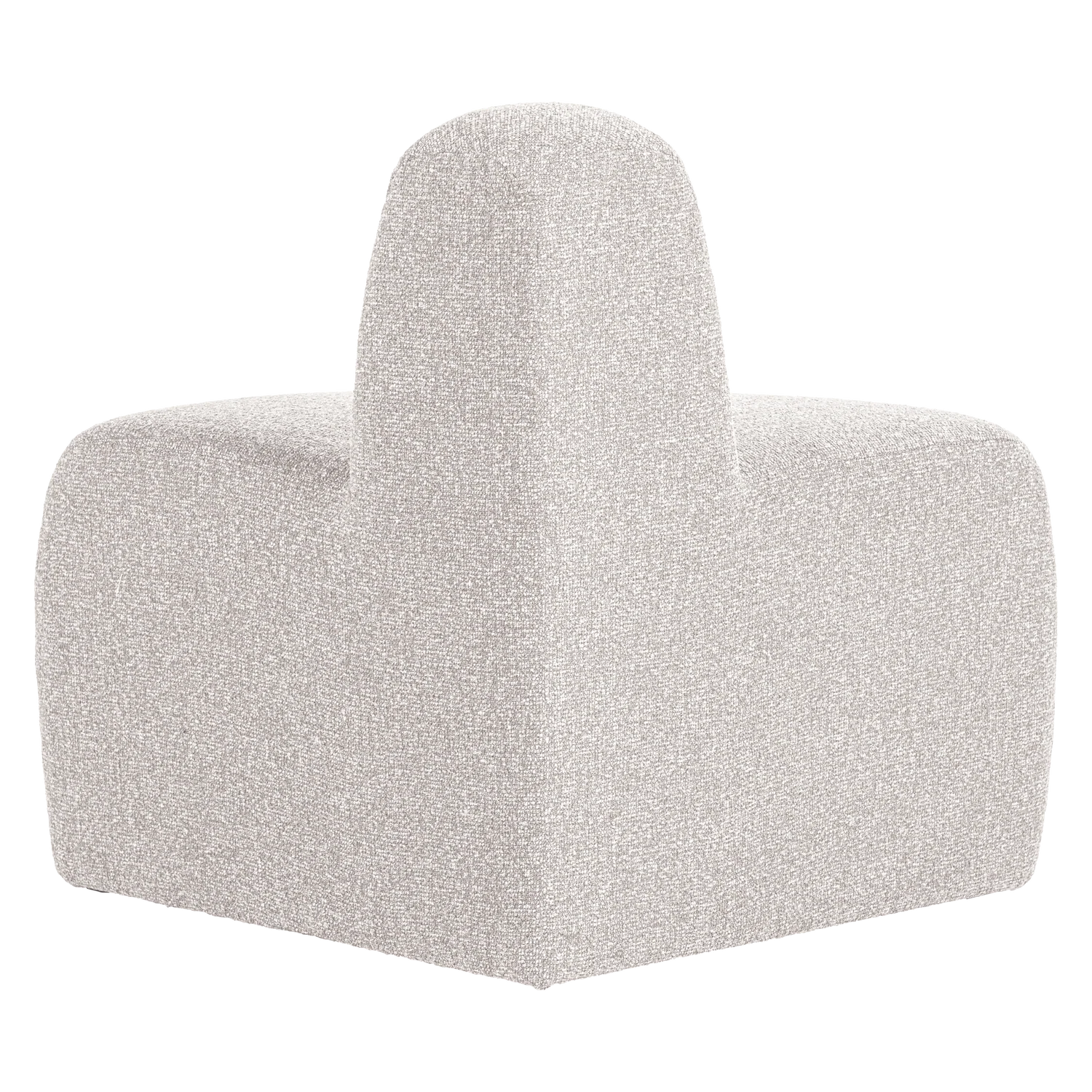 Sofa modułowa MOJO BENCH - element narożny zaokrąglony ecru bouclé - Image 3