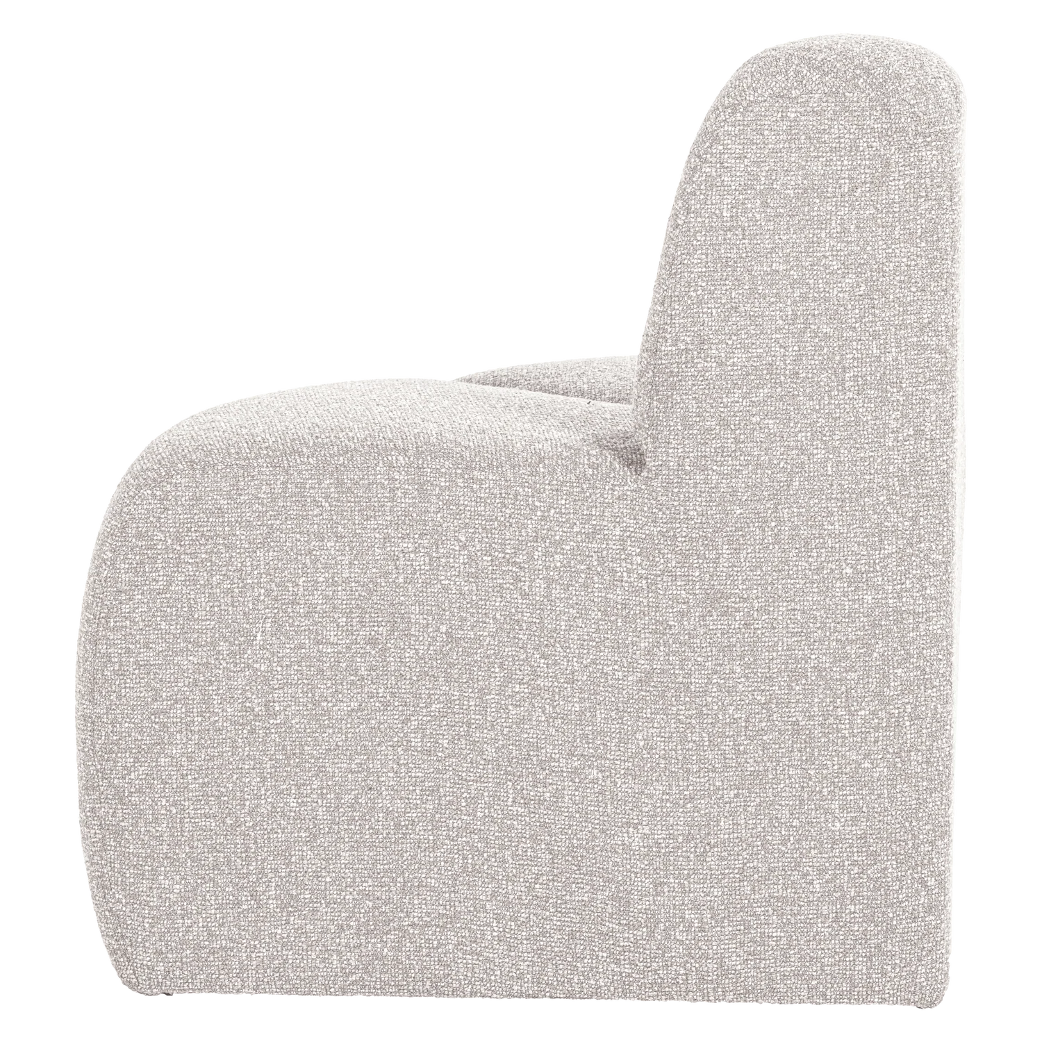 Sofa modułowa MOJO BENCH - element narożny zaokrąglony ecru bouclé - Image 4