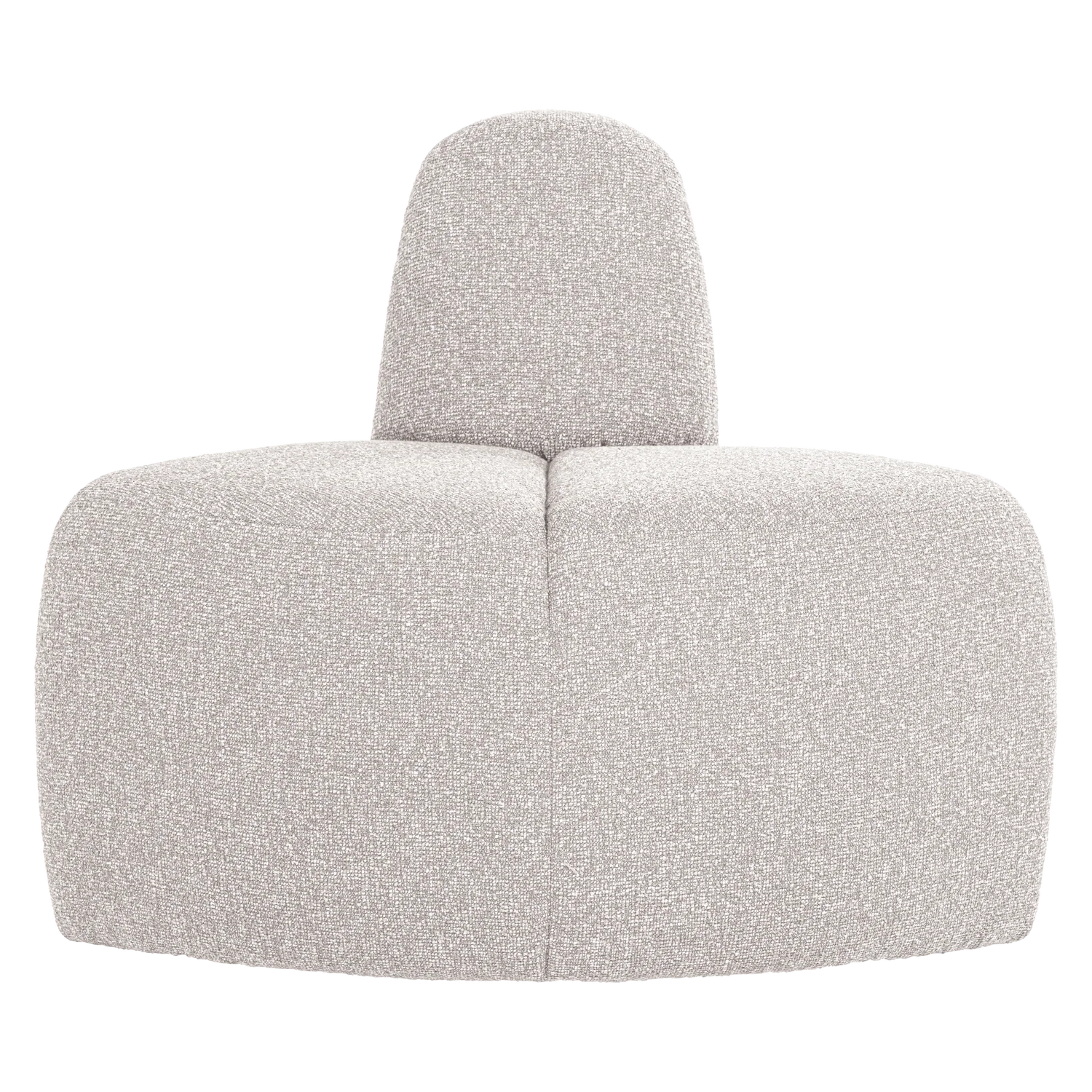 Sofa modułowa MOJO BENCH - element narożny zaokrąglony ecru bouclé - Image 5