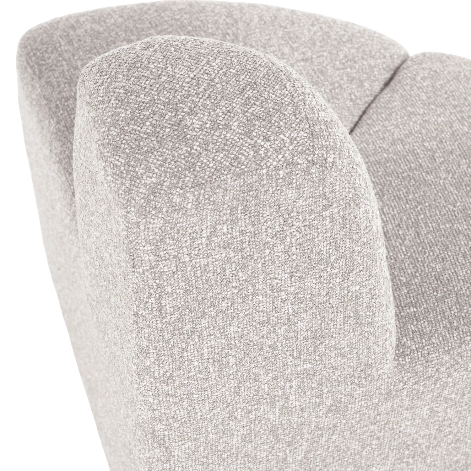 Sofa modułowa MOJO BENCH - element narożny zaokrąglony ecru bouclé - Image 6