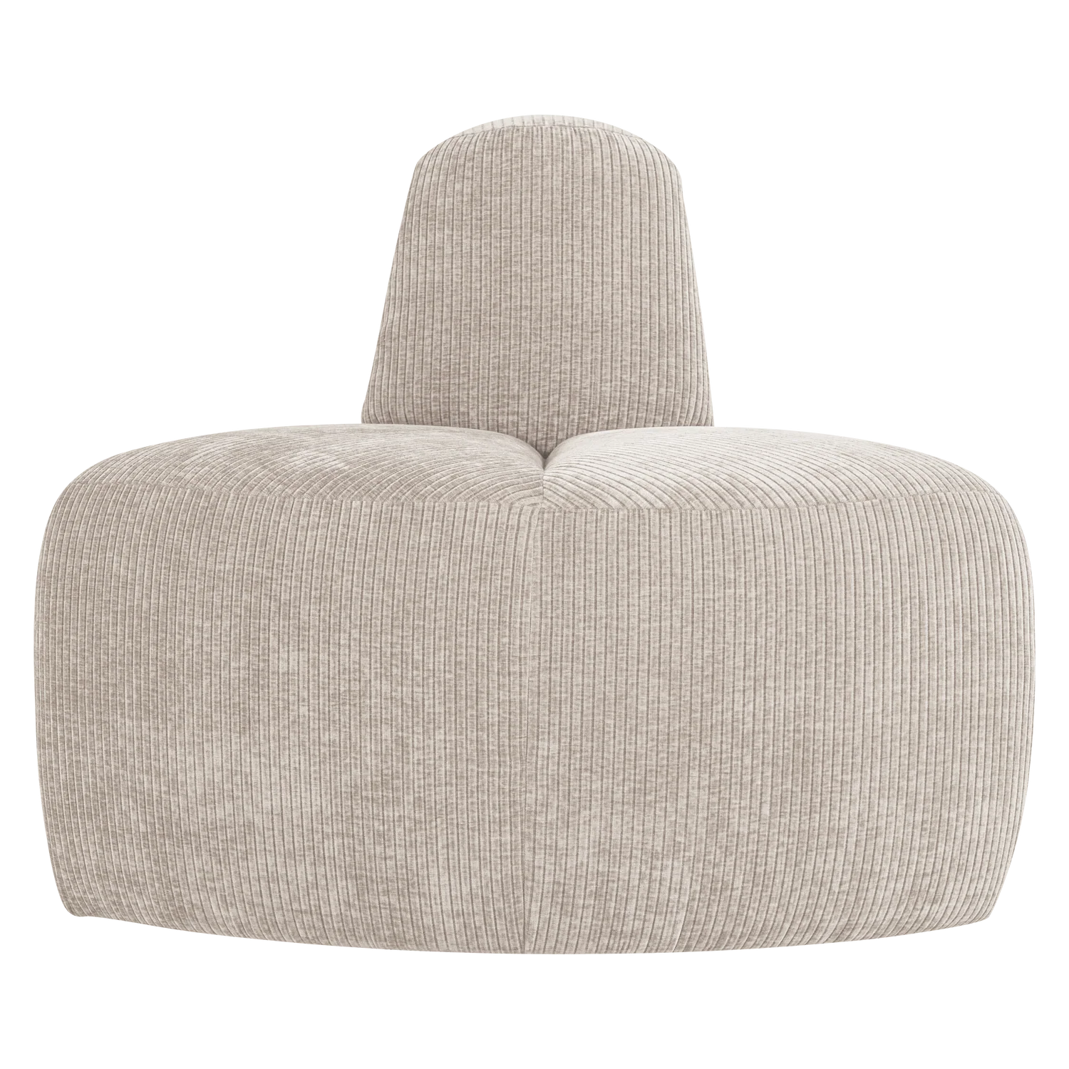 Sofa modułowa MOJO BENCH - element narożny zaokrąglony ecru sztruks - Image 3