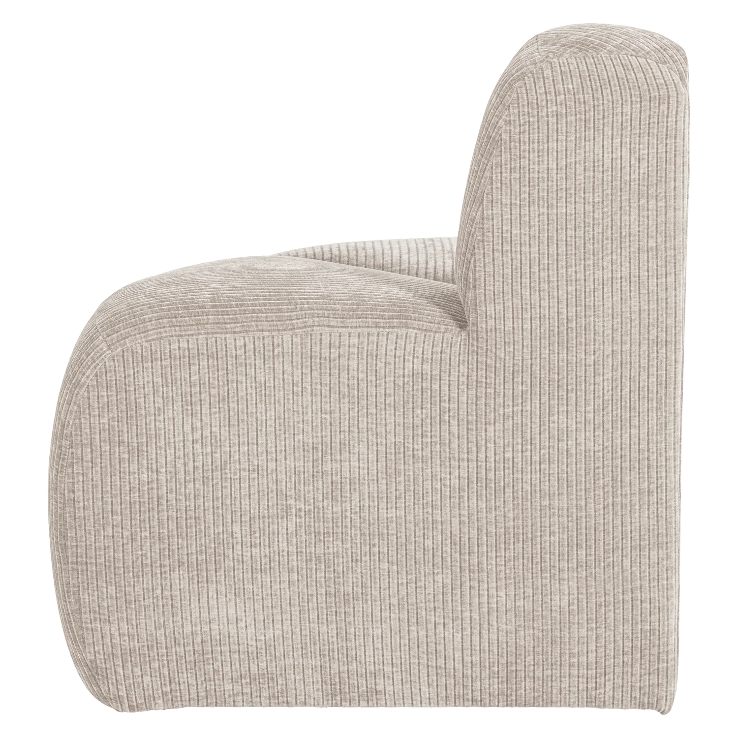 Sofa modułowa MOJO BENCH - element narożny zaokrąglony ecru sztruks - Image 4