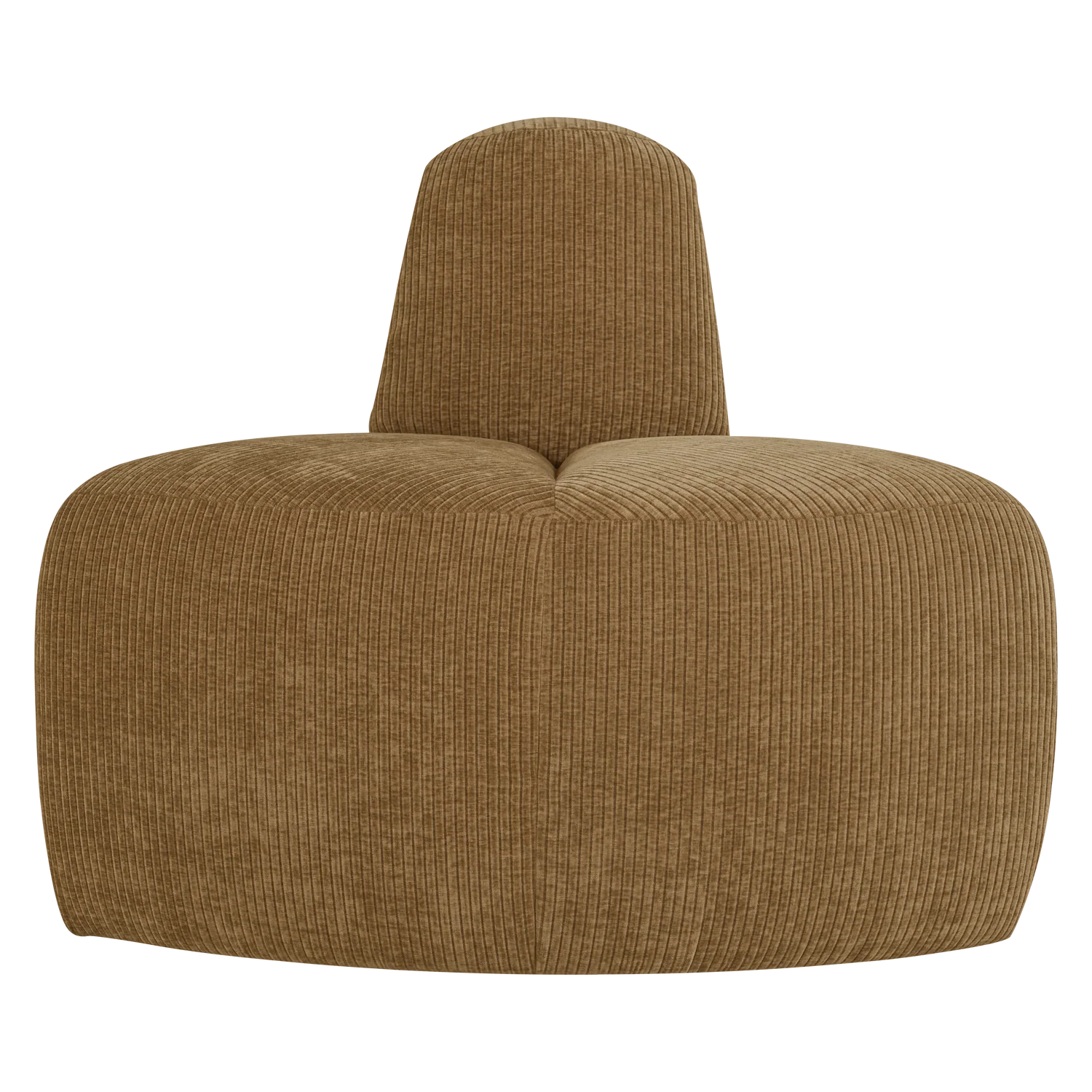 Sofa modułowa MOJO BENCH - element narożny zaokrąglony miodowy sztruks - Image 3