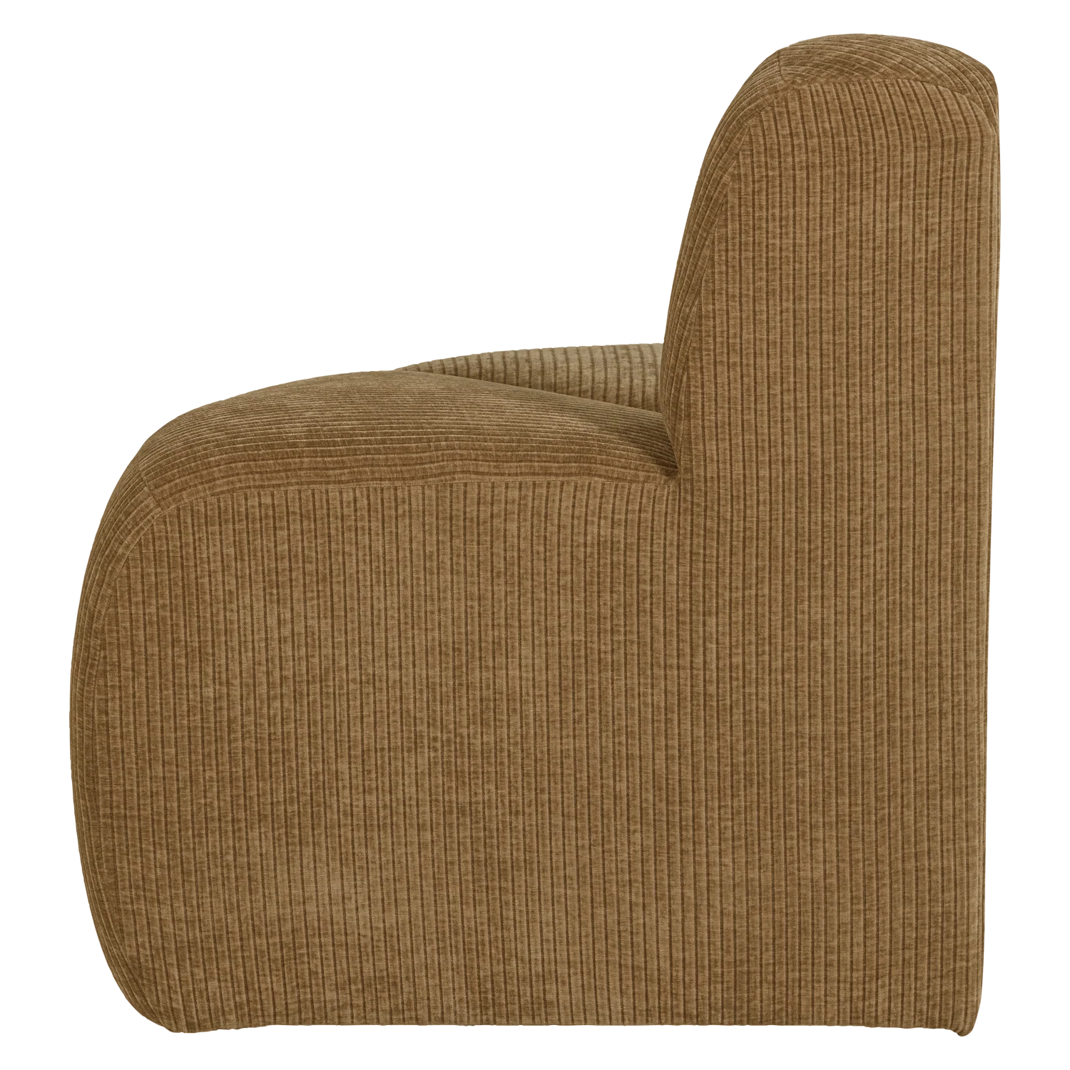 Sofa modułowa MOJO BENCH - element narożny zaokrąglony miodowy sztruks - Image 4
