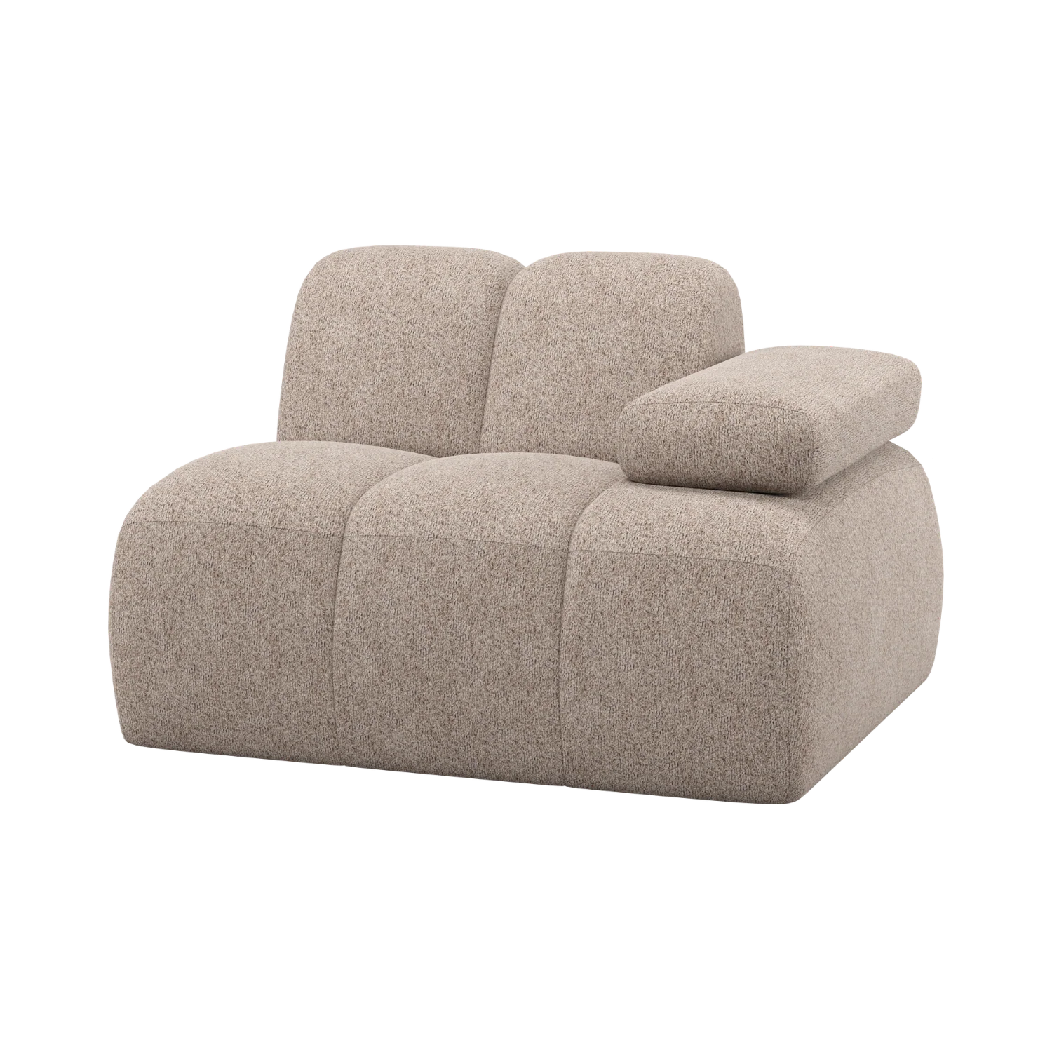 Sofa modułowa MOJO - element prawostronny piaskowy baranek