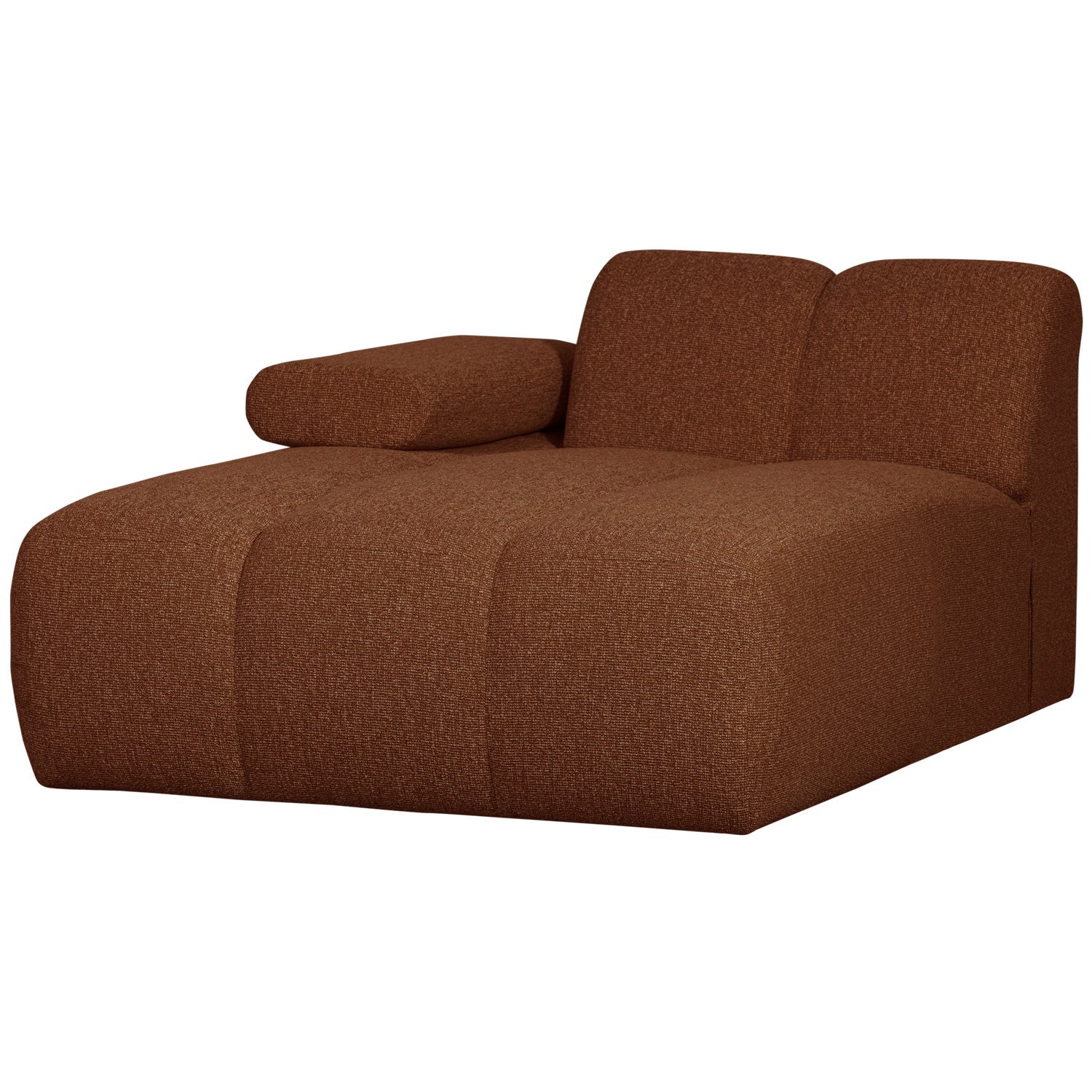 Sofa modułowa MOJO - szezlong lewostronny rdzawy brązowy bouclé - Image 4