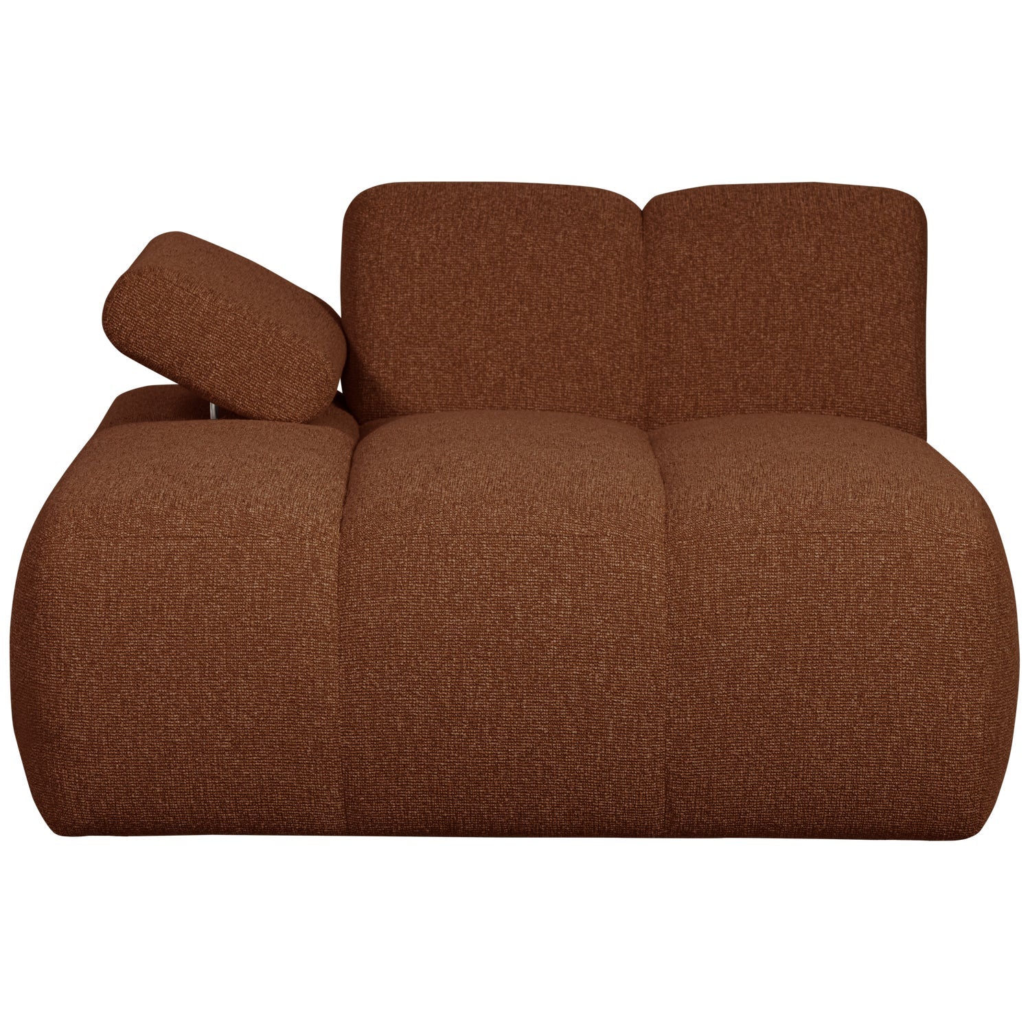 Sofa modułowa MOJO - szezlong lewostronny rdzawy brązowy bouclé - Image 6
