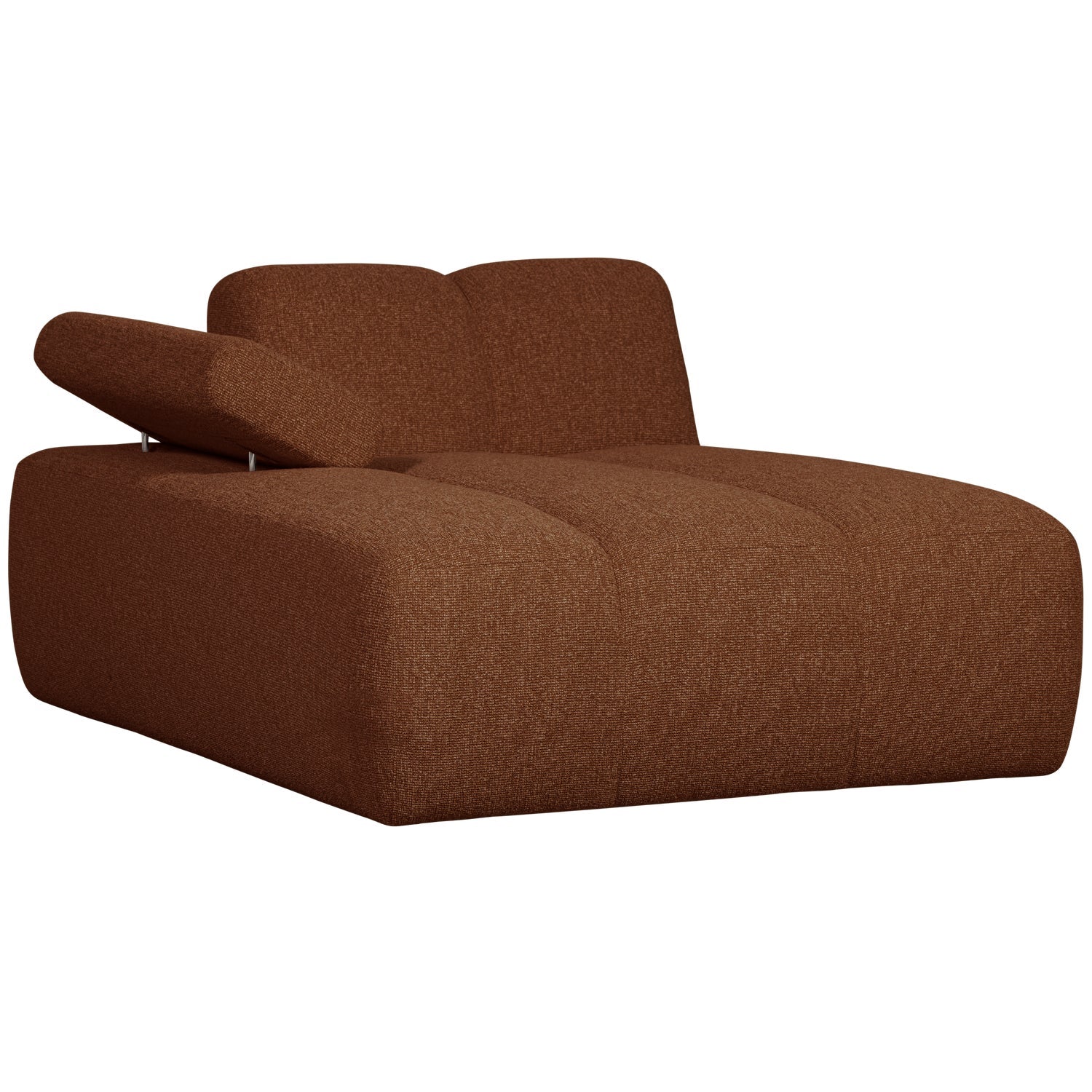 Sofa modułowa MOJO - szezlong lewostronny rdzawy brązowy bouclé - Image 8