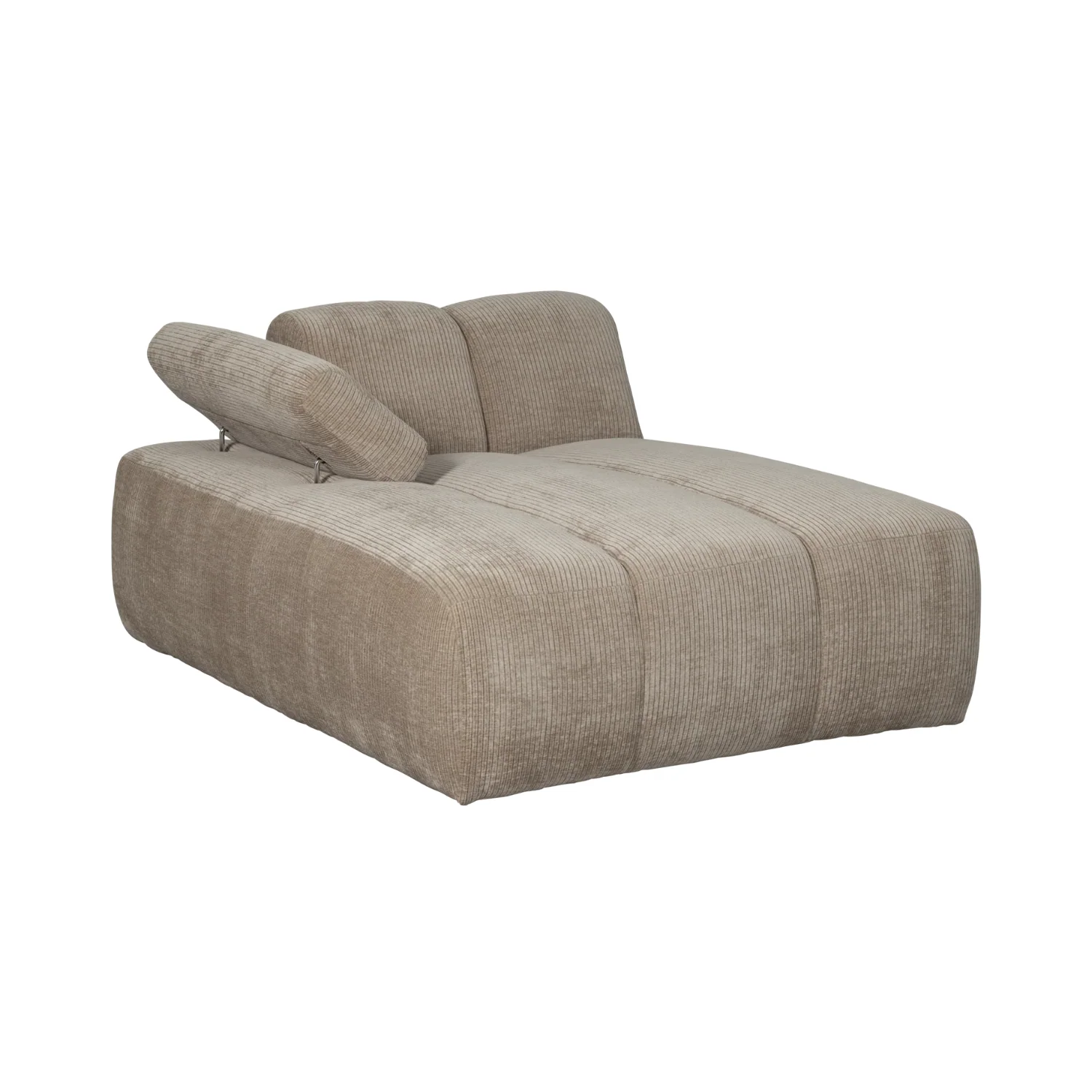 Sofa modułowa MOJO - szezlong lewostronny ciemny piaskowy sztruks