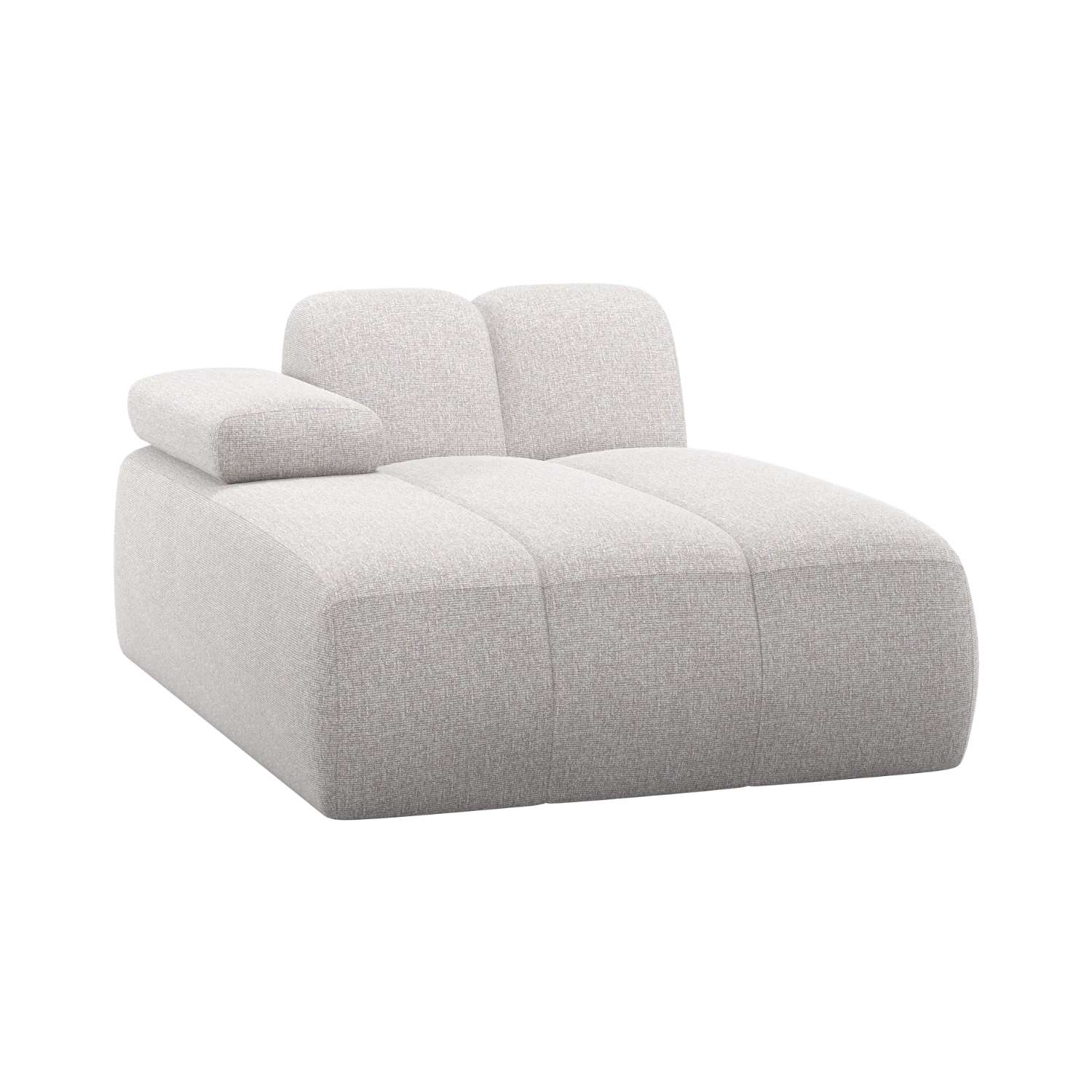 Sofa modułowa MOJO - szezlong lewostronny ecru bouclé