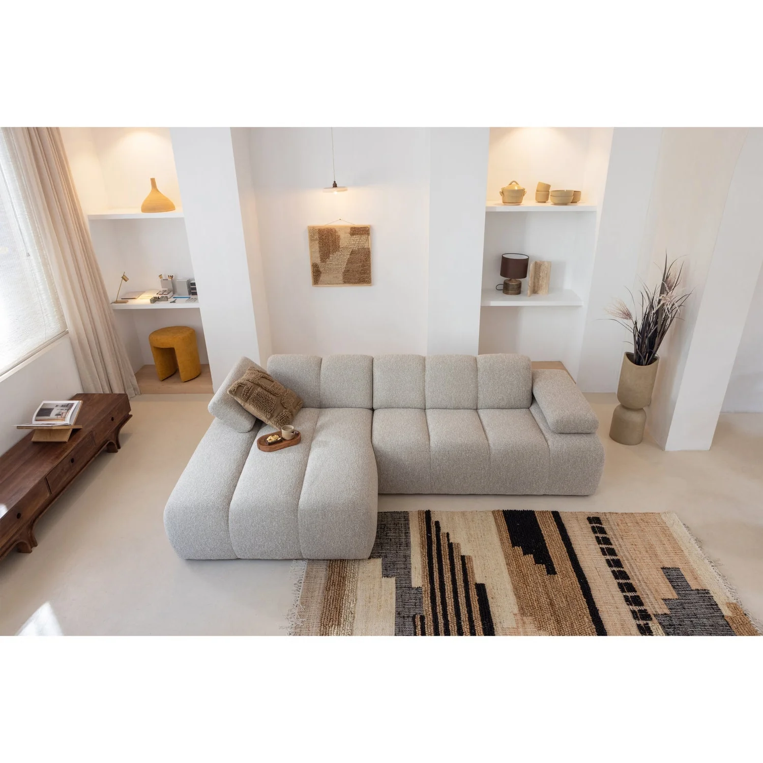 Sofa modułowa MOJO - szezlong lewostronny piaskowy baranek - Image 2