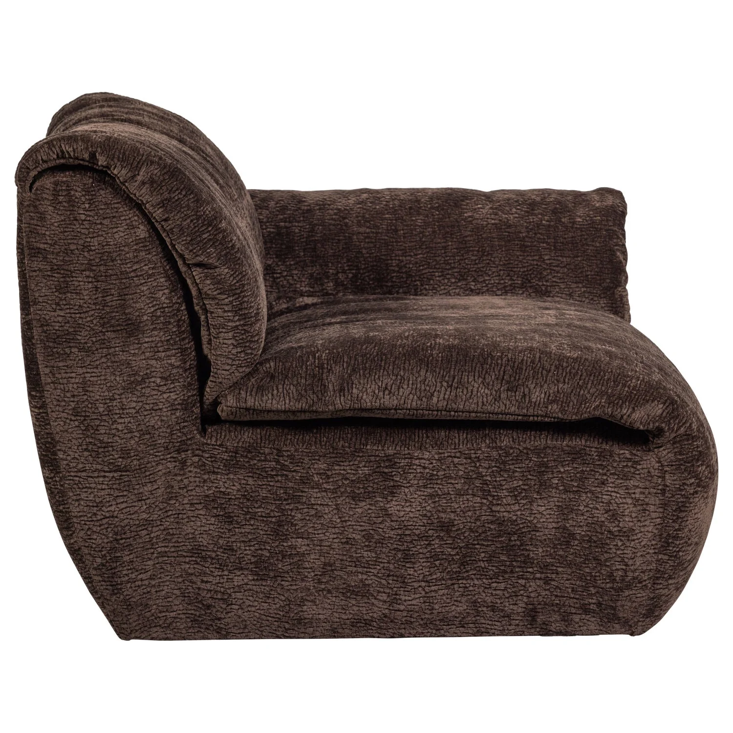 Sofa modułowa BAGGY 3D - element prawostronny ciemnobrązowy - Image 3