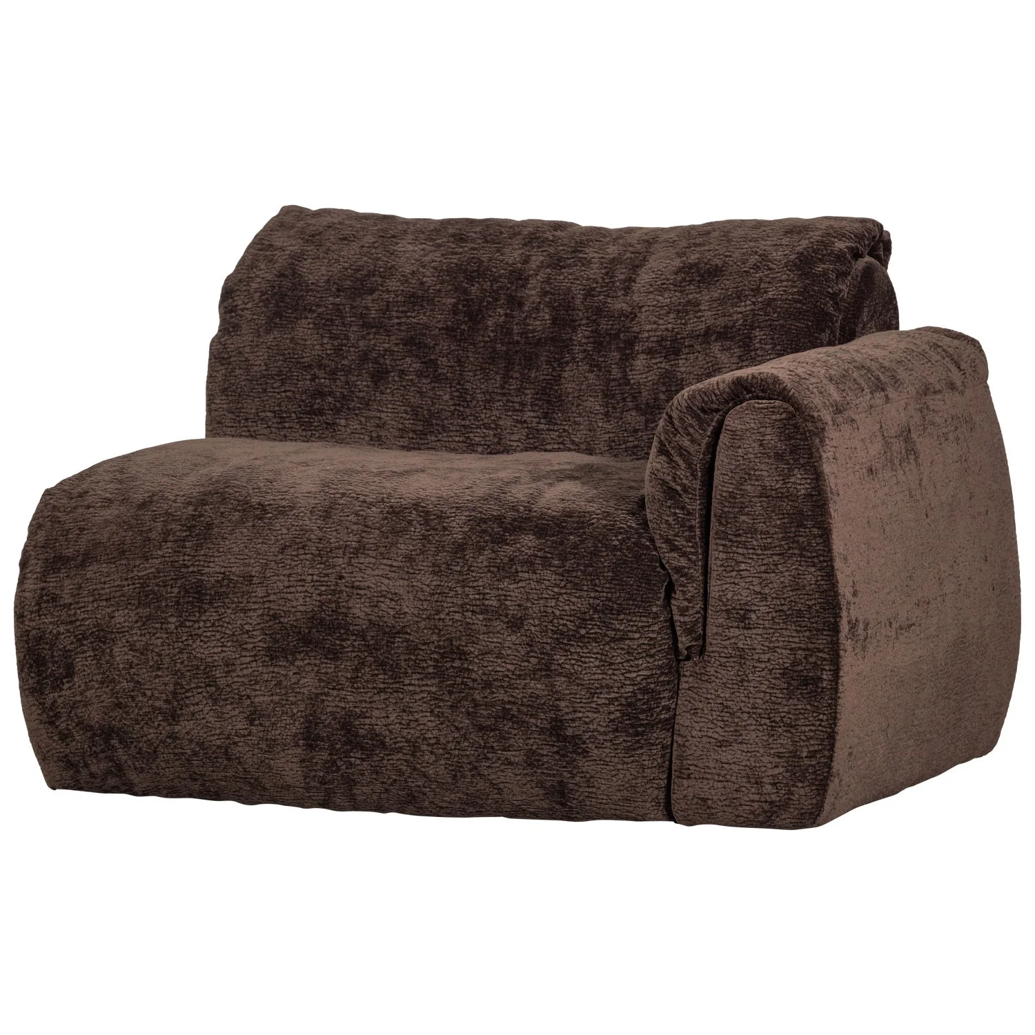 Sofa modułowa BAGGY 3D - element prawostronny ciemnobrązowy - Image 4