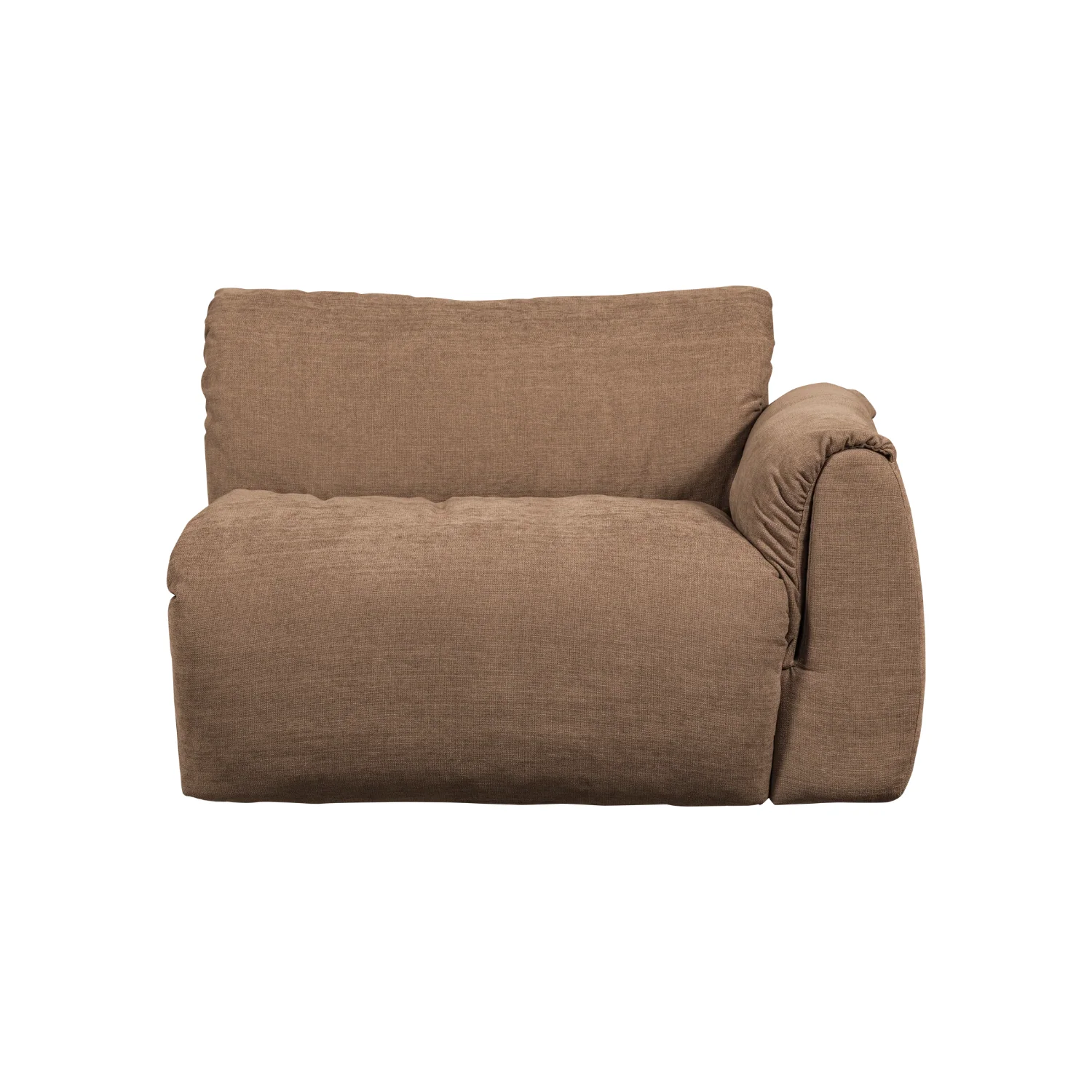 Sofa modułowa BAGGY - element prawostronny brązowy