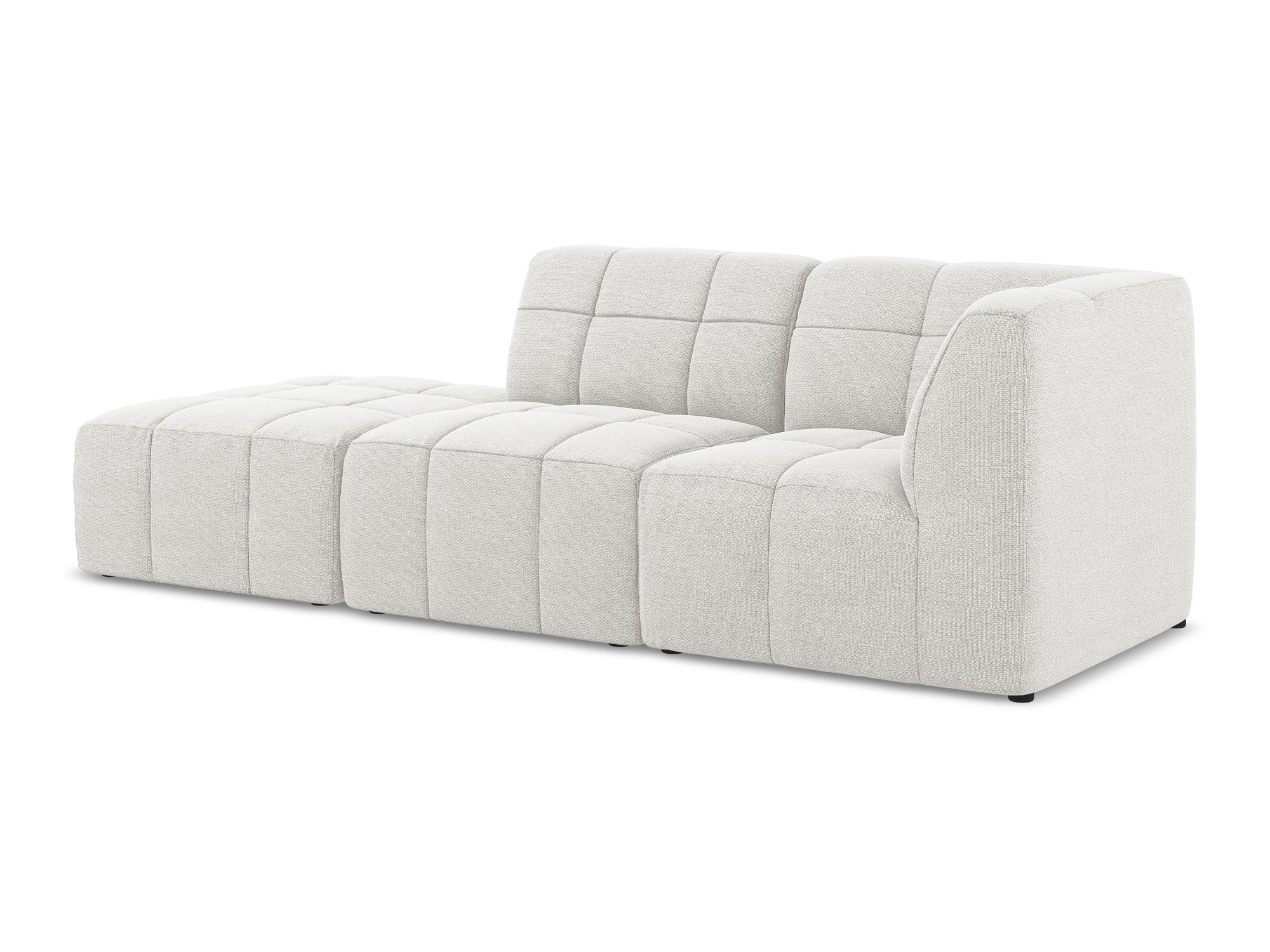 Sofa modułowa prawostronna otwarta 3-osobowa ALOHA biały boucle