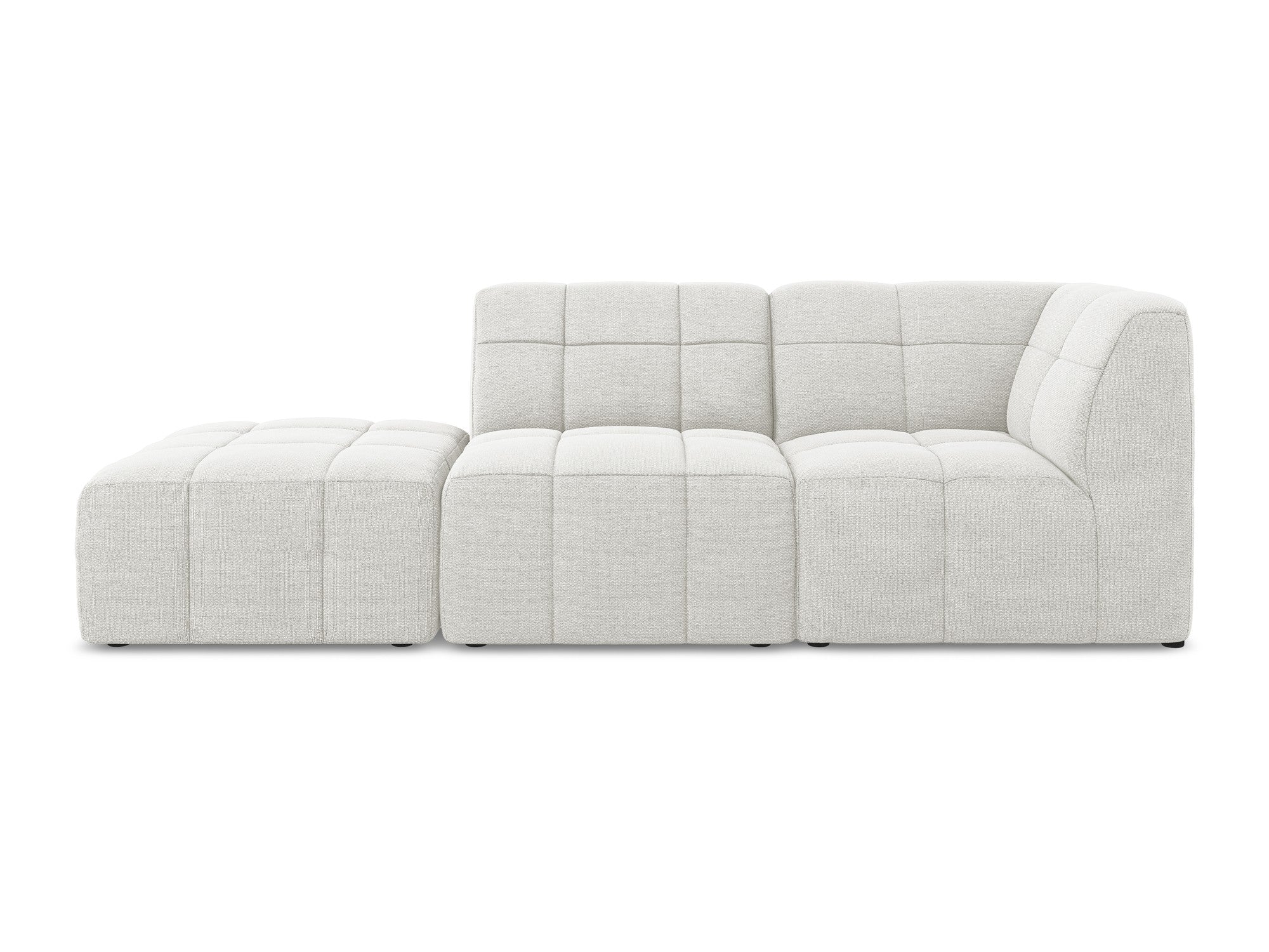 Sofa modułowa prawostronna otwarta 3-osobowa ALOHA biały boucle - Image 3
