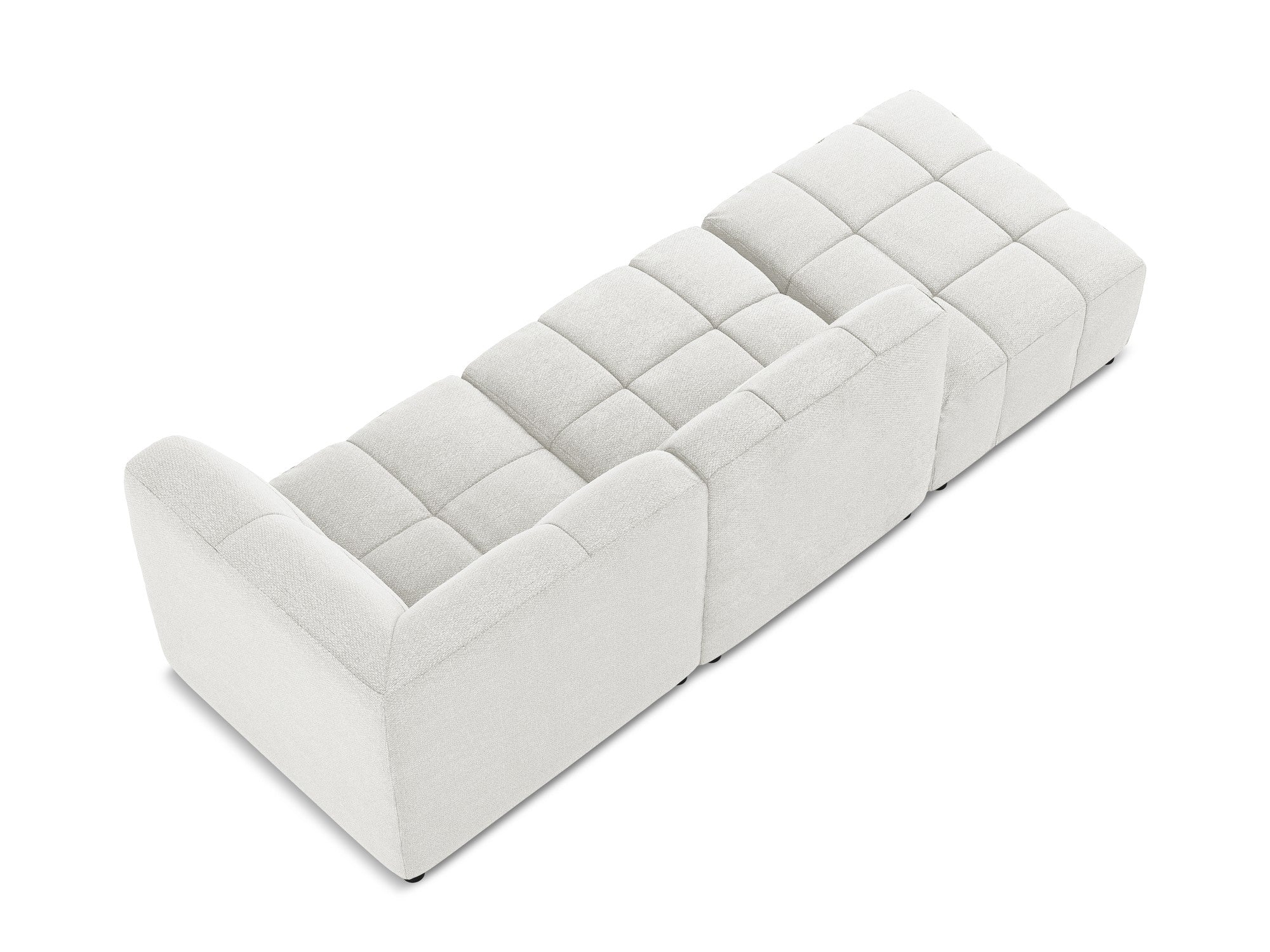 Sofa modułowa prawostronna otwarta 3-osobowa ALOHA biały boucle - Image 5