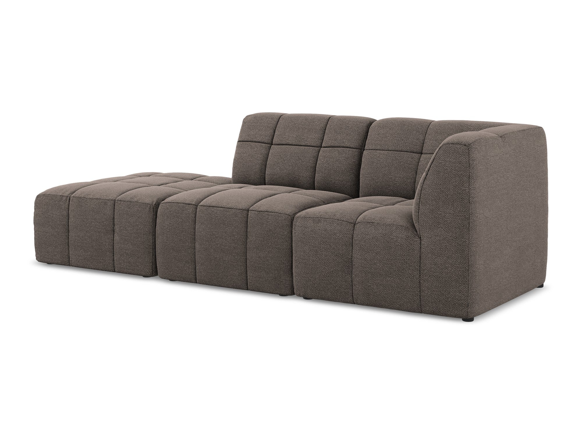 Sofa modułowa prawostronna otwarta 3-osobowa ALOHA czekoladowy boucle