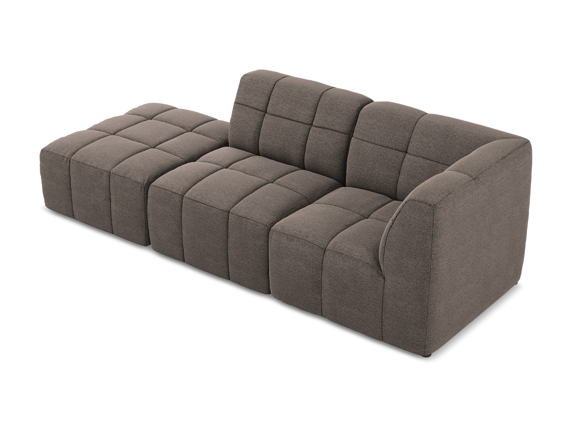 Sofa modułowa prawostronna otwarta 3-osobowa ALOHA czekoladowy boucle - Image 4