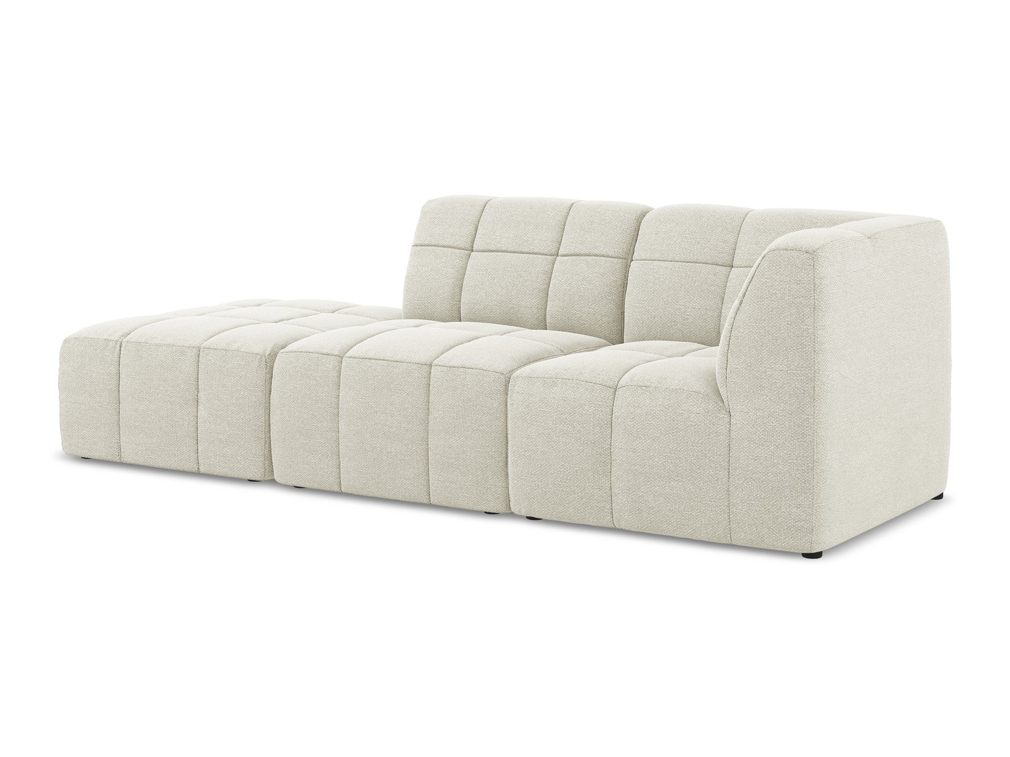 Sofa modułowa prawostronna otwarta 3-osobowa ALOHA piaskowy boucle