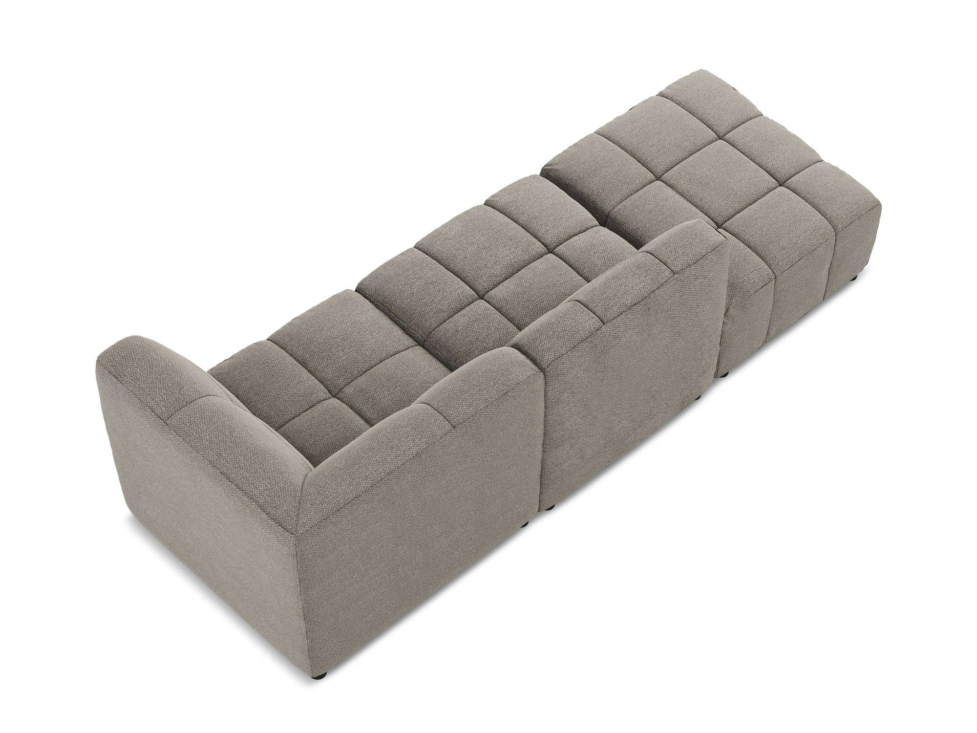 Sofa modułowa prawostronna otwarta 3-osobowa ALOHA szary boucle - Image 5
