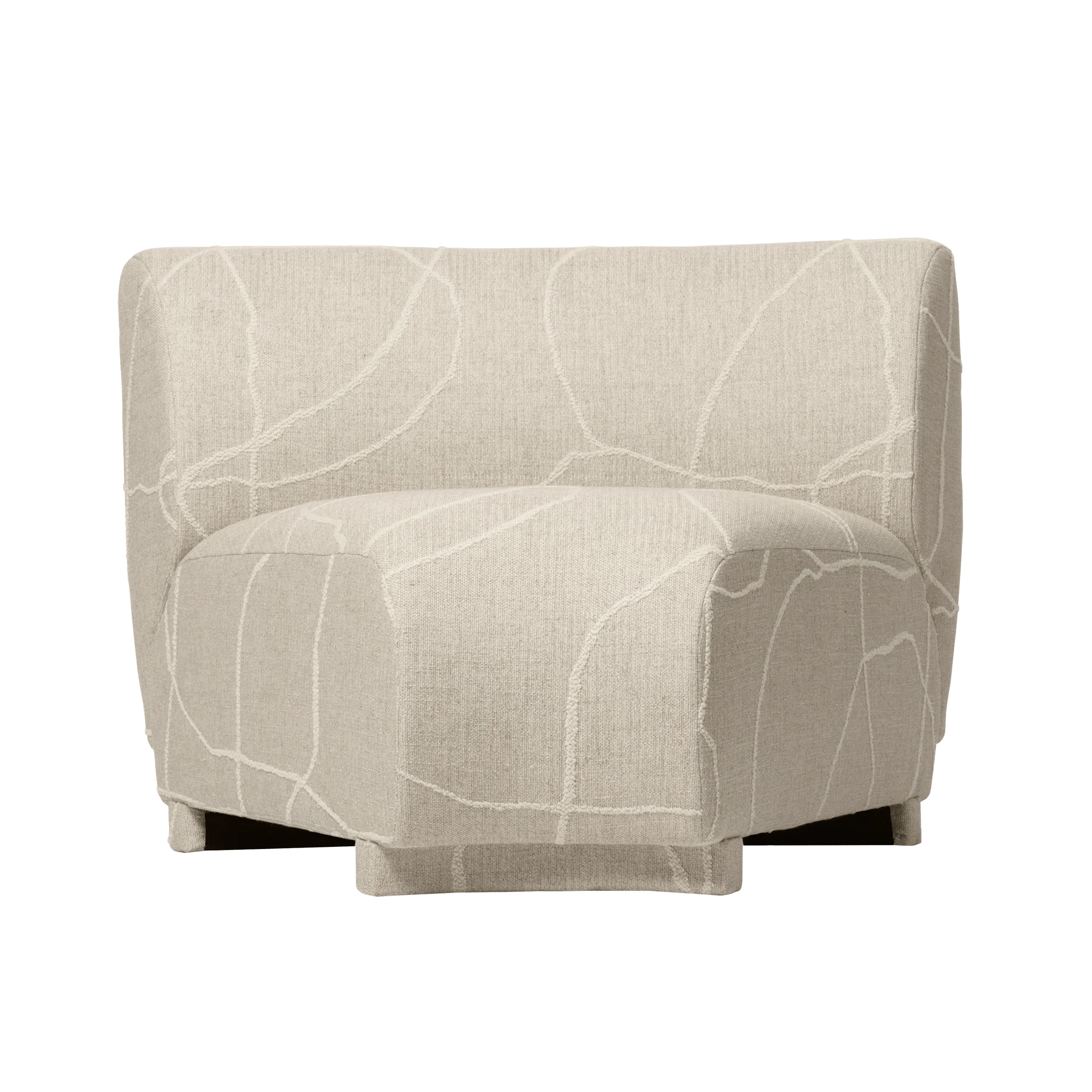 Sofa modułowa RICO Can Lis - element narożny piaskowy z białym