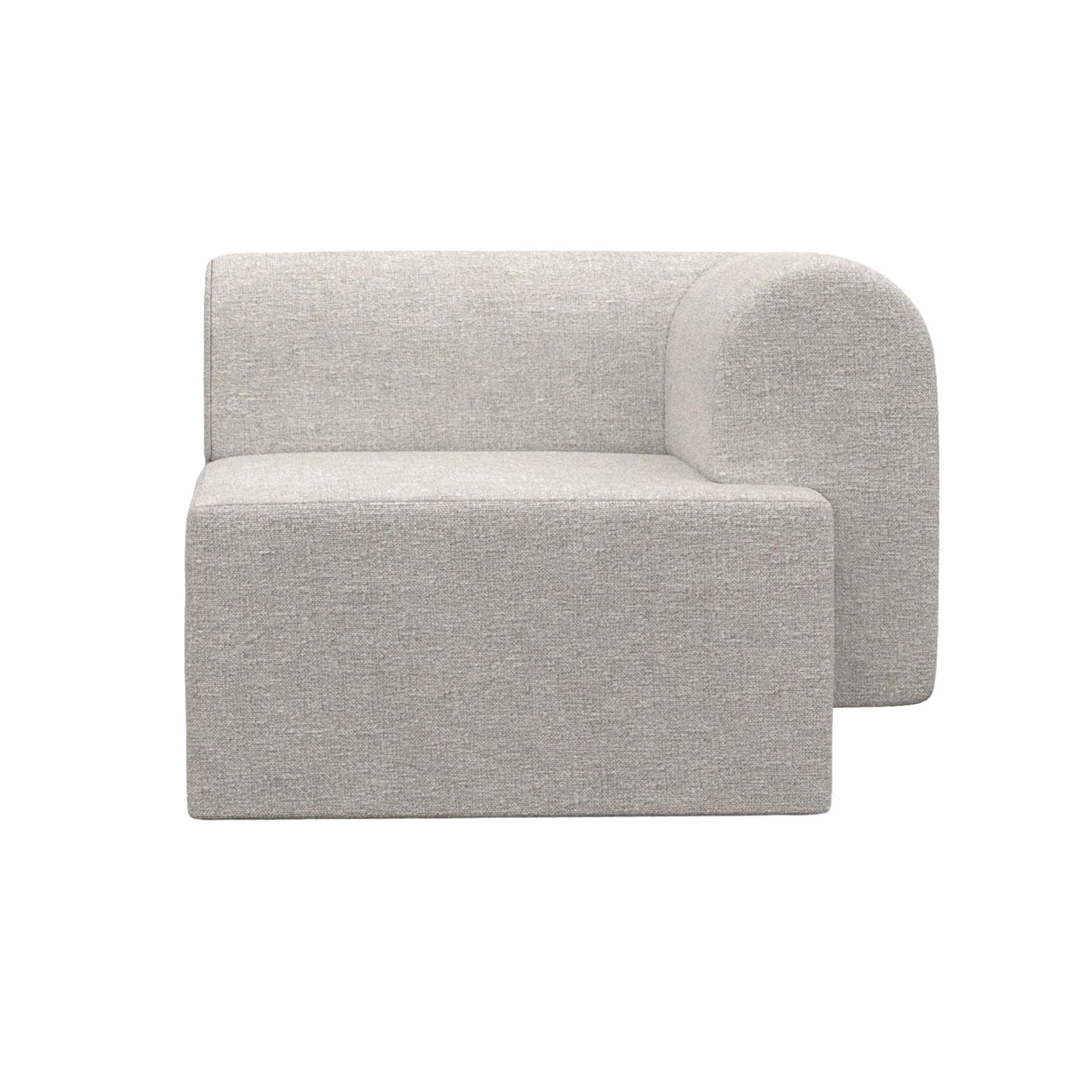 Sofa modułowa TORI - moduł prawostronny jasnoszary