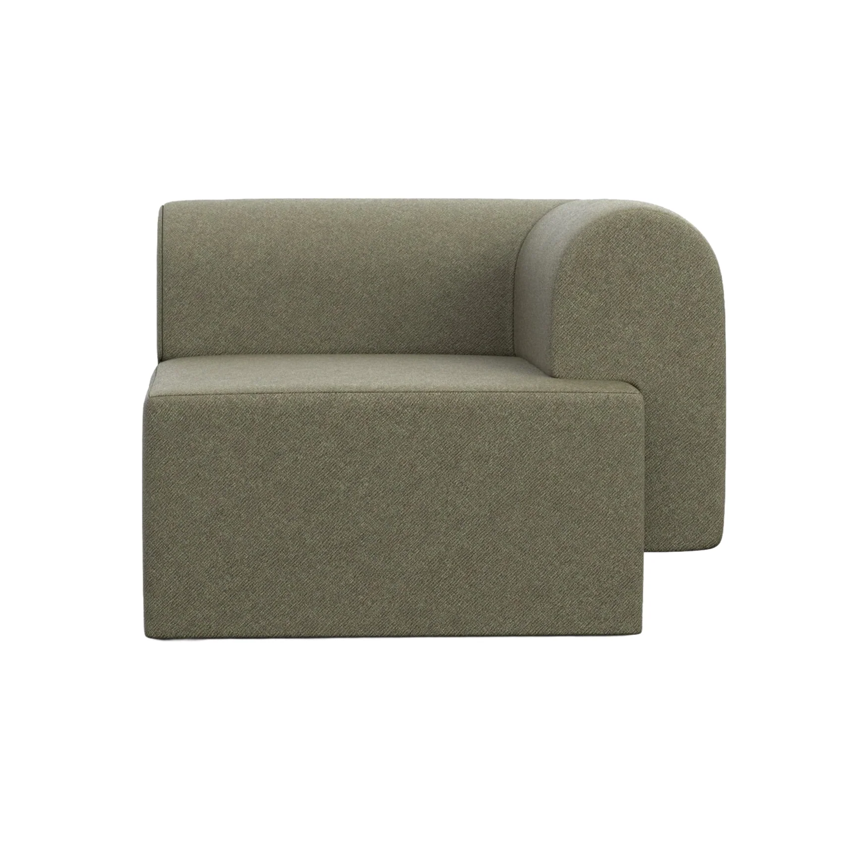 Sofa modulowa TORI - moduł prawostronny zielony