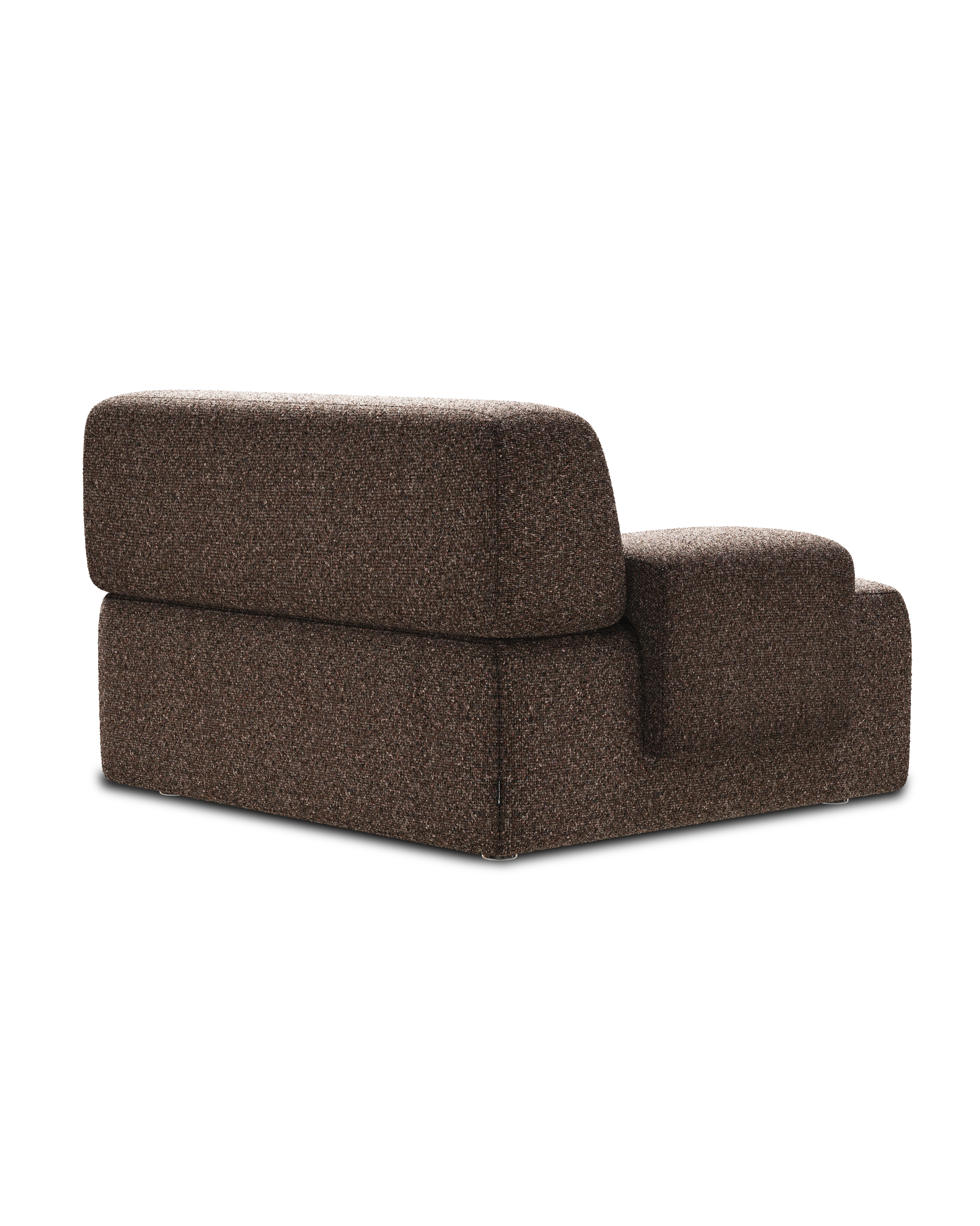 Sofa modułowa UMI - element lewostronny brązowy - Image 4