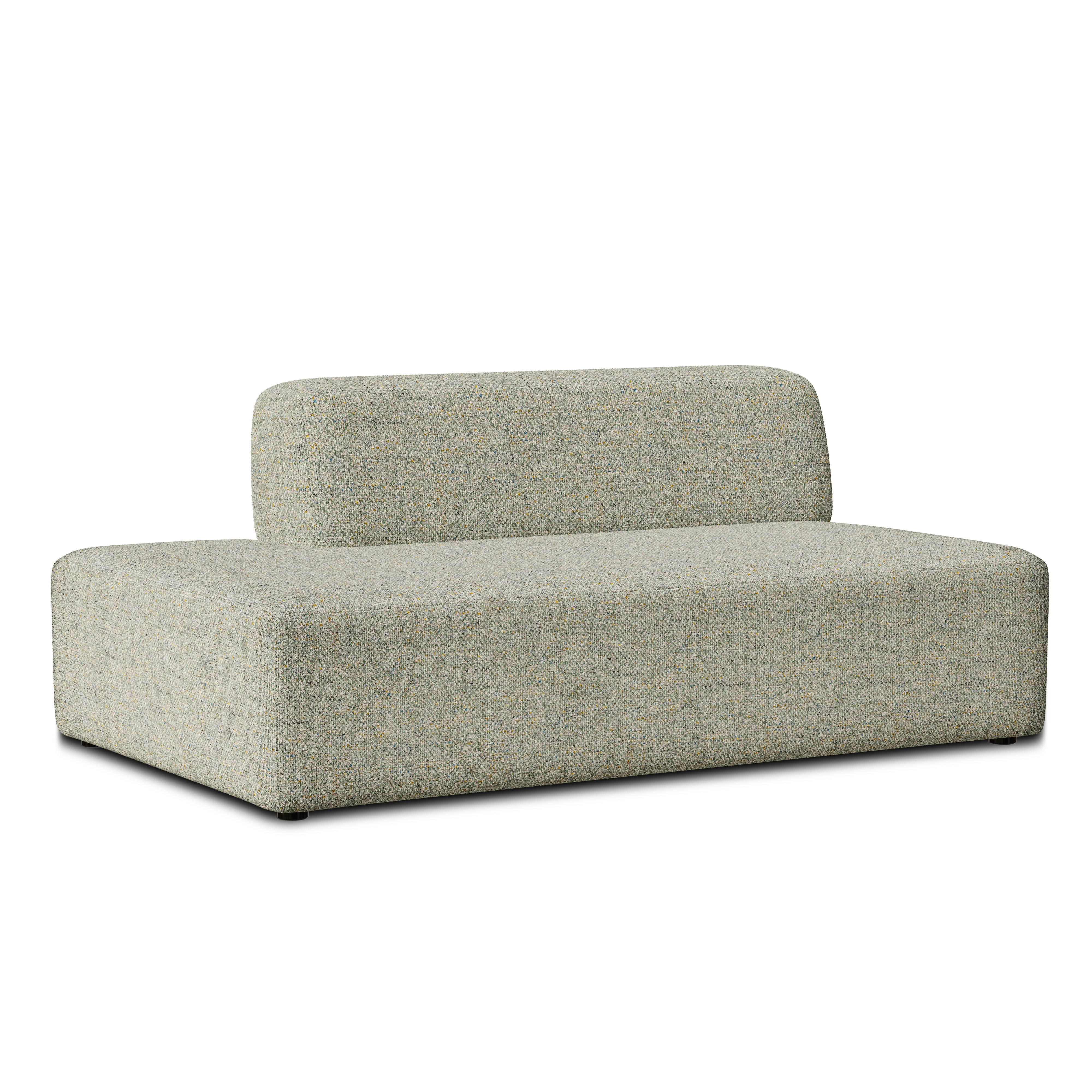 Sofa modułowa UMI - element otwarty prawostronny jasny zielony