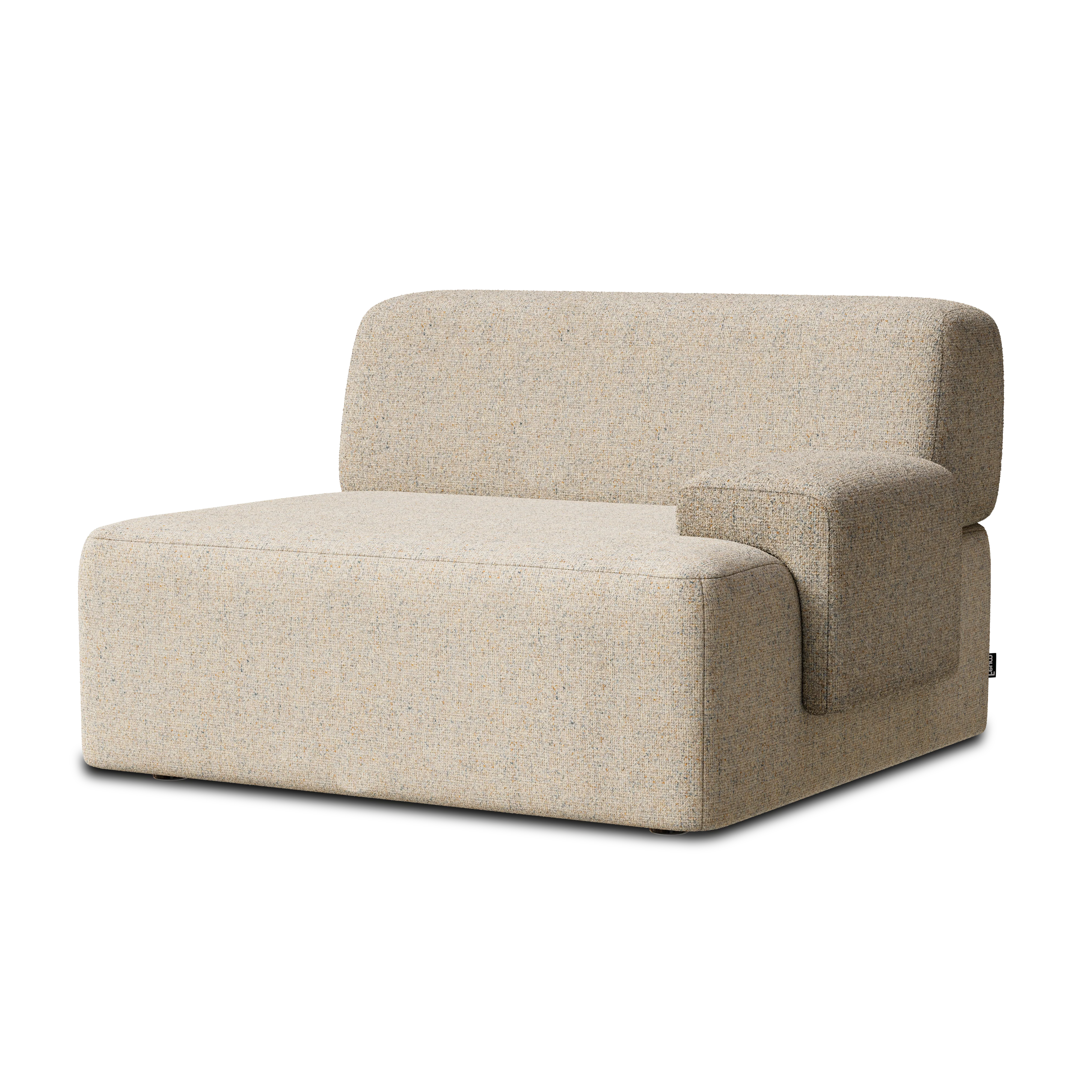 Sofa modułowa UMI - element prawostronny beżowy