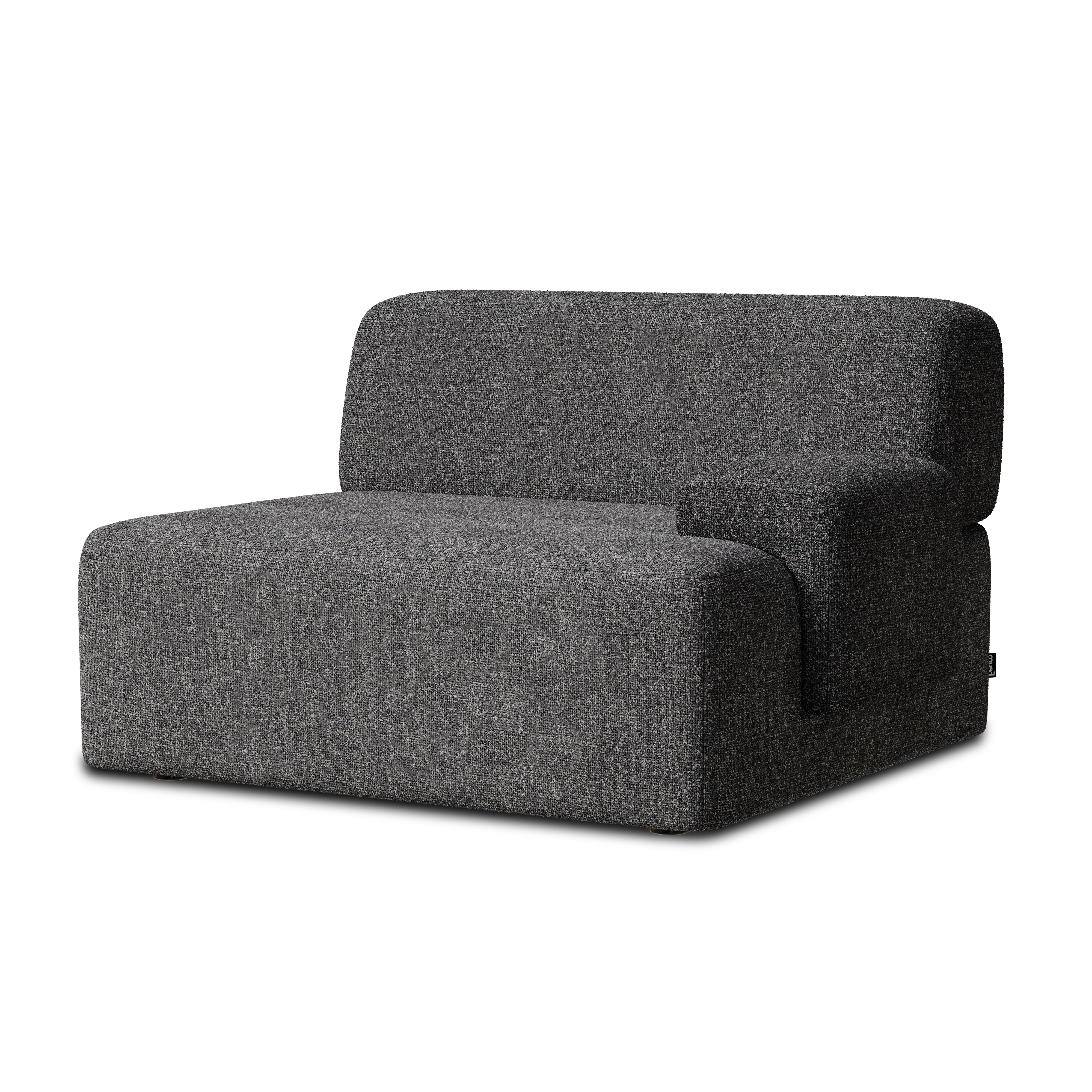 Sofa modułowa UMI - element prawostronny kamienna czerń