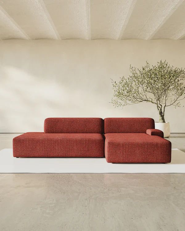 Sofa modułowa UMI - moduł otwarty prawostronny kasztanowy czerwony - Image 2