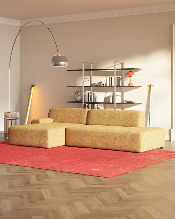 Sofa modułowa UMI - szezlong lewostronny jesienny pomarańczowy - Image 2