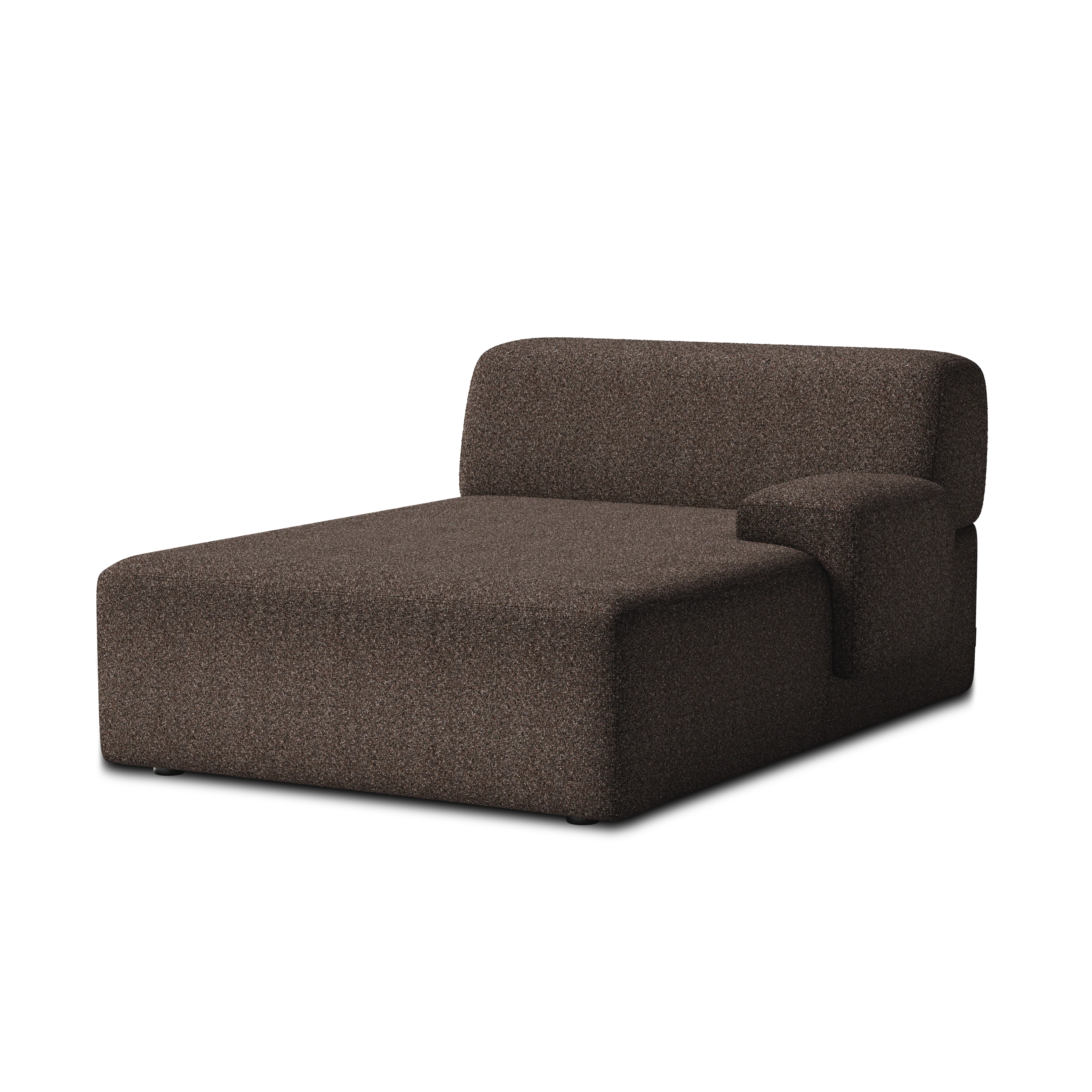 Sofa modułowa UMI - szezlong prawostronny brązowy
