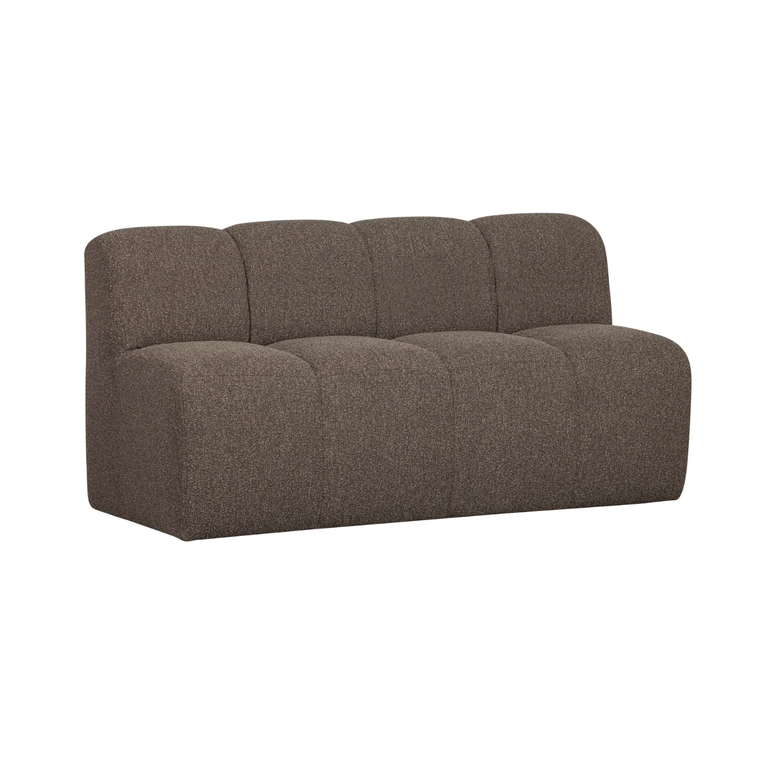 Sofa modułowa MOJO BENCH - element 3-osobowy brązowy bouclé