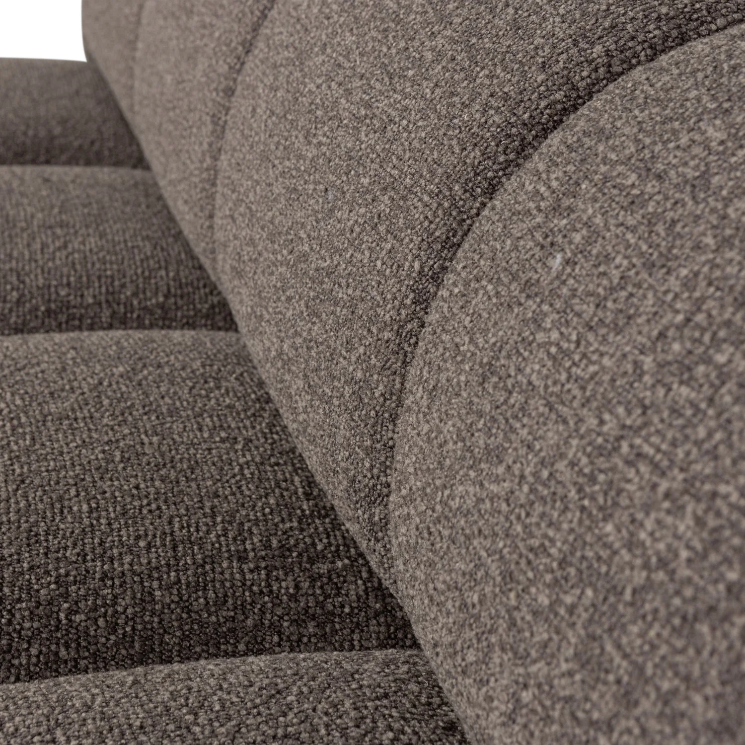 Sofa modułowa MOJO BENCH - element 3-osobowy brązowy bouclé - Image 3