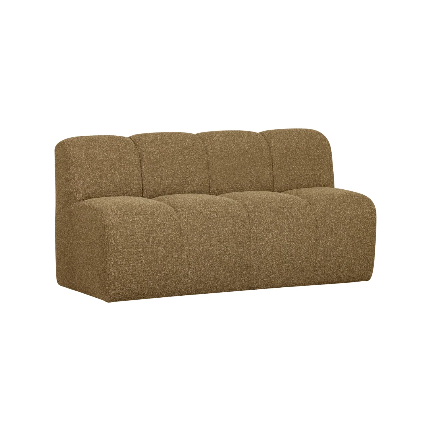 Sofa modułowa MOJO BENCH - element 3-osobowy ciemny miodowy bouclé