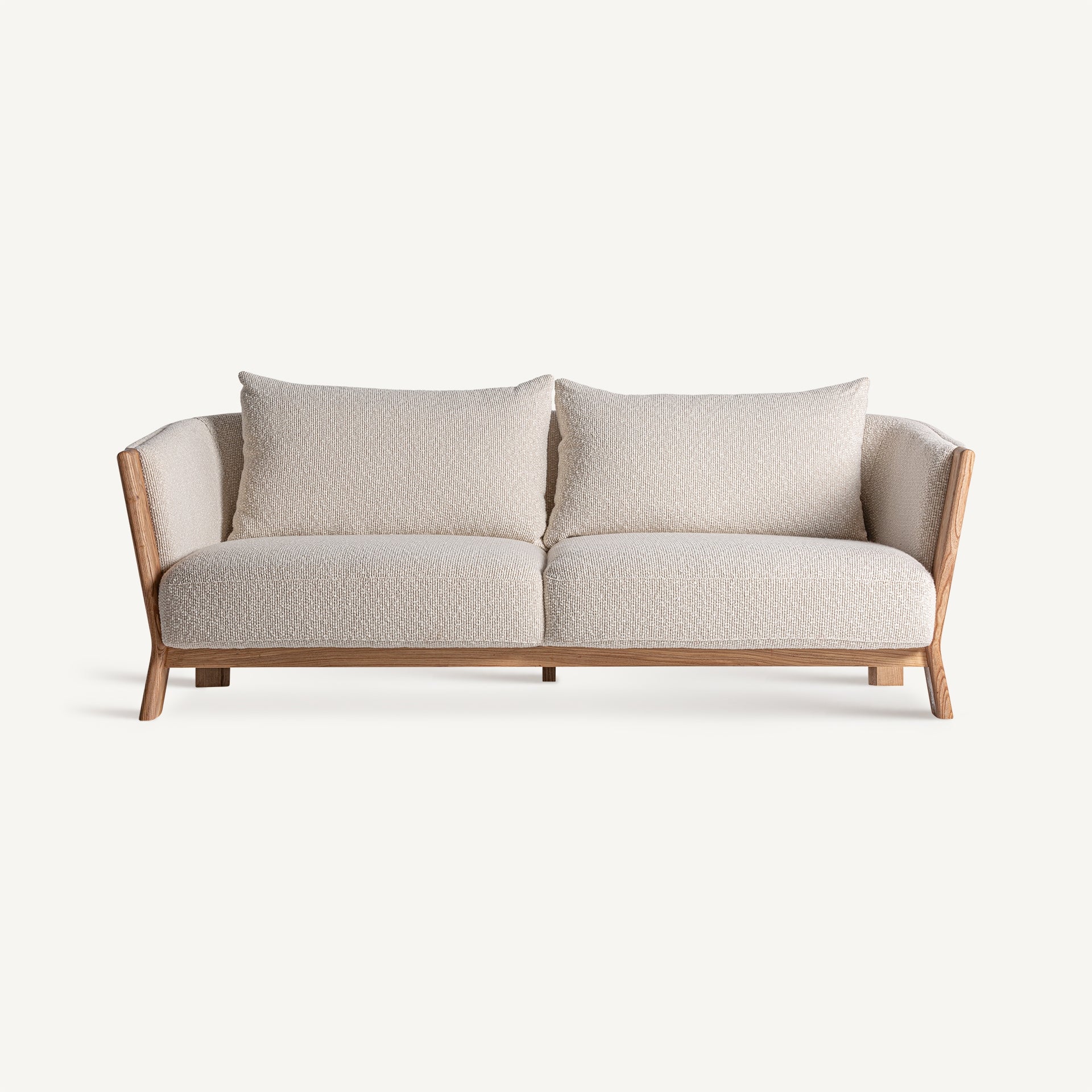 Sofa NARA beżowy z dębową podstawą - Image 3