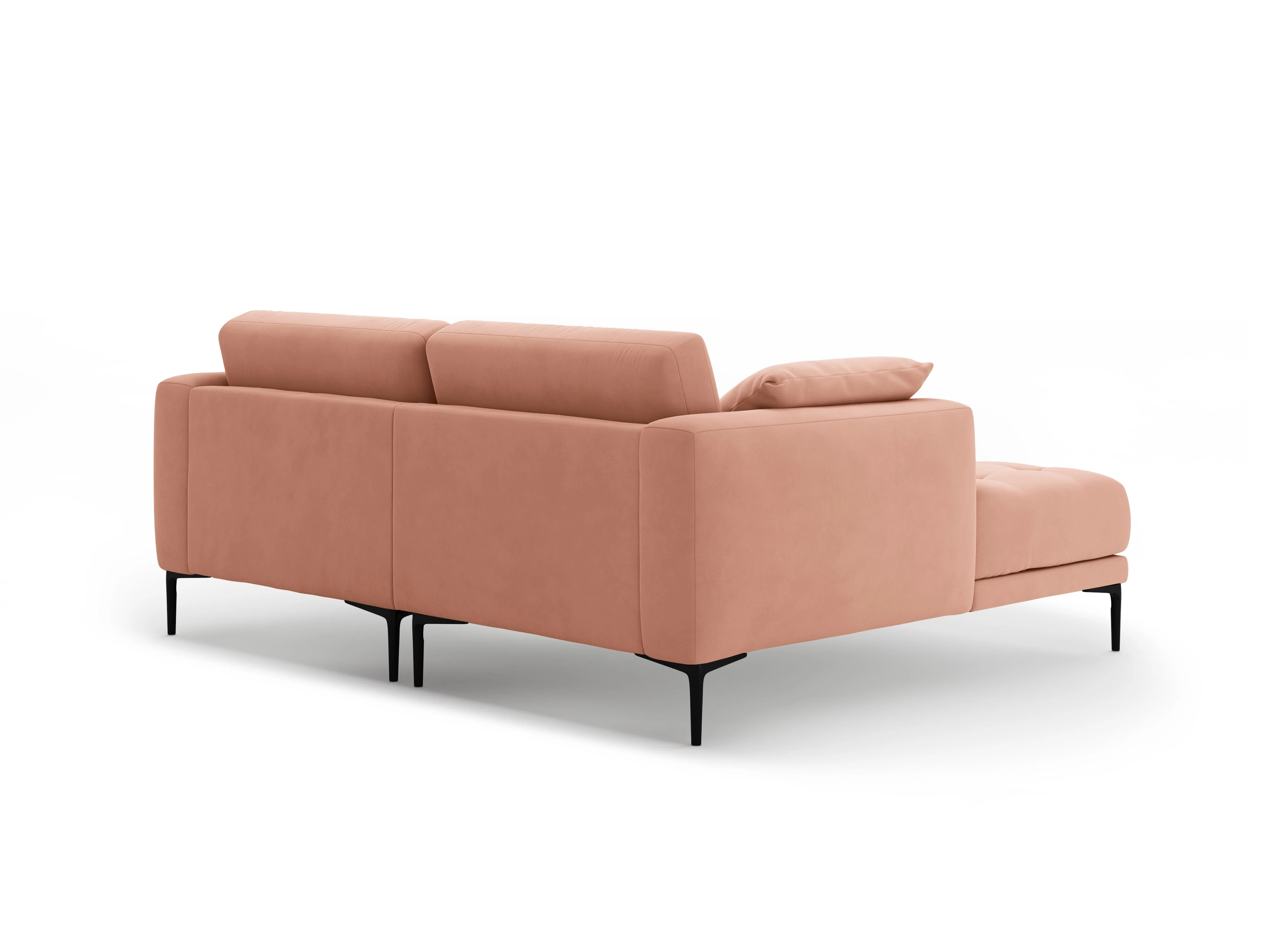 Sofa narożna lewostronna aksamitna BEMY różowy - Image 5