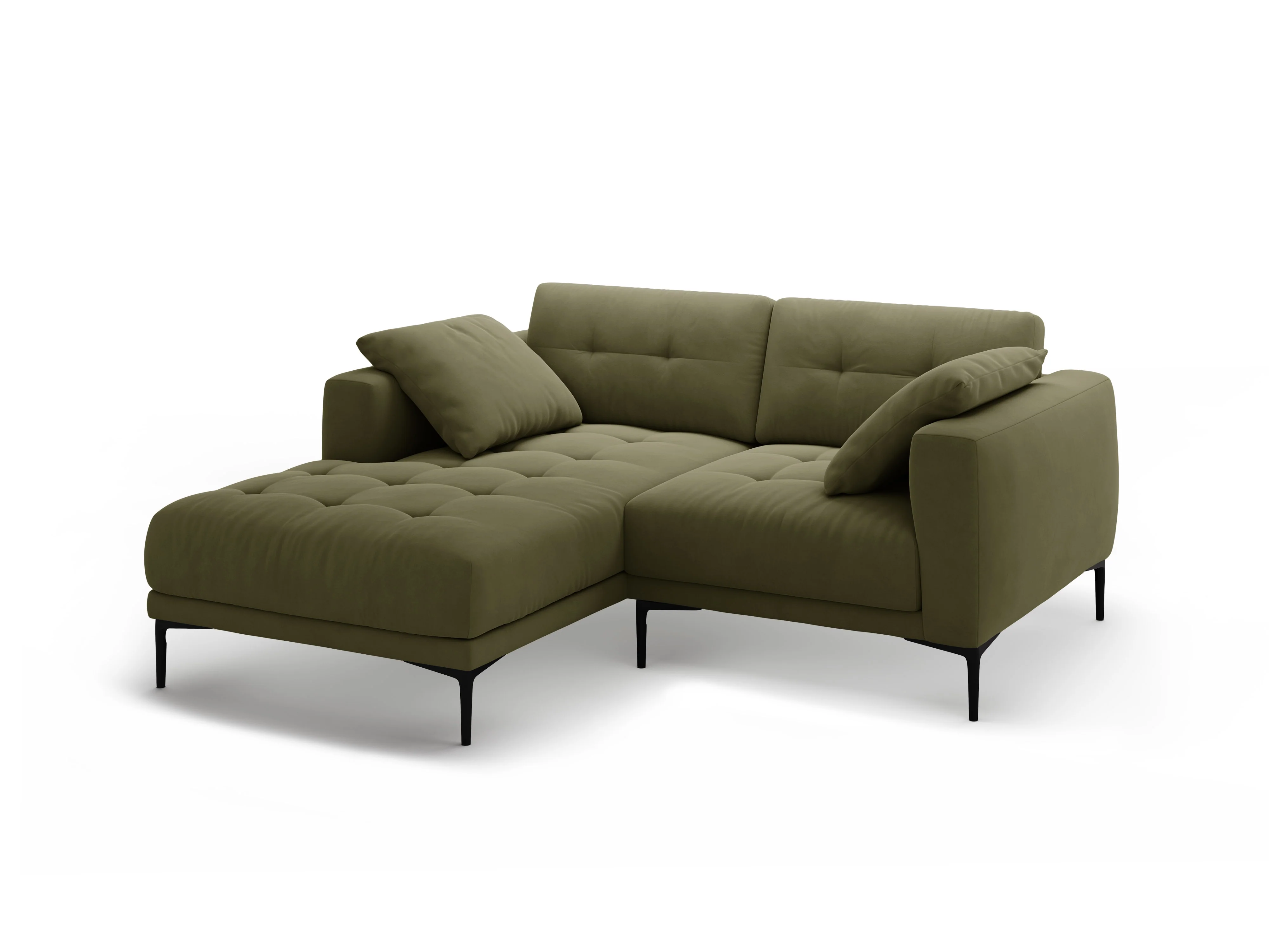 Sofa narożna lewostronna aksamitna BEMY zielony - Image 4