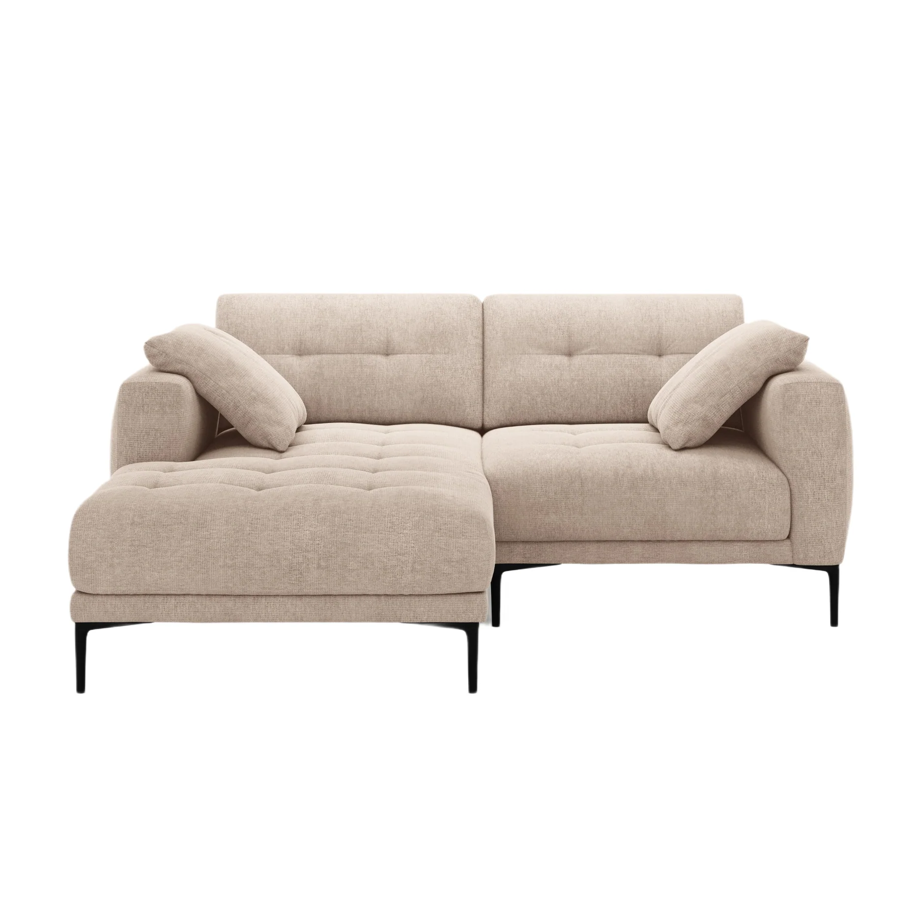Sofa narożna lewostronna BEMY piaskowy szenil