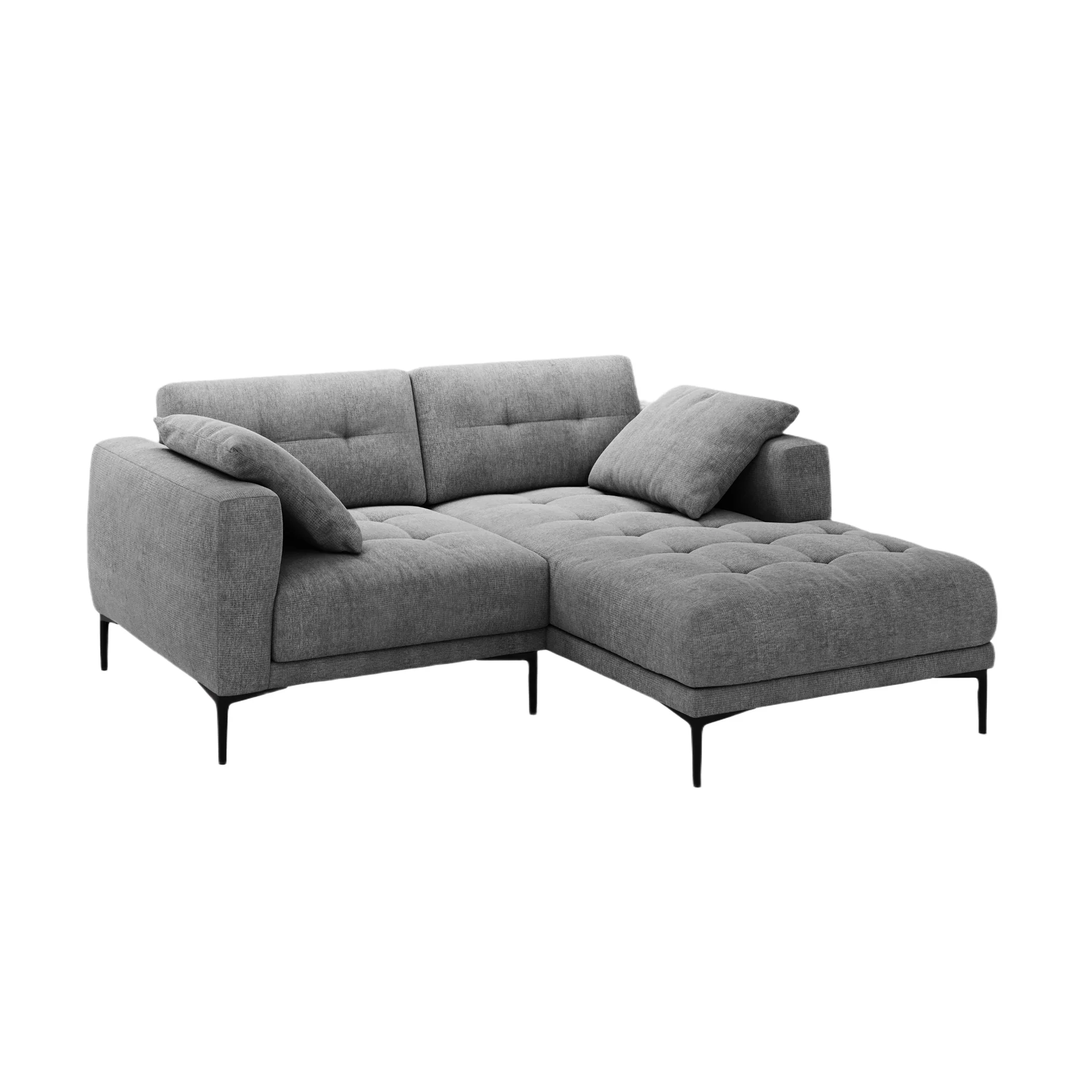 Sofa narożna prawostronna BEMY szary szenil
