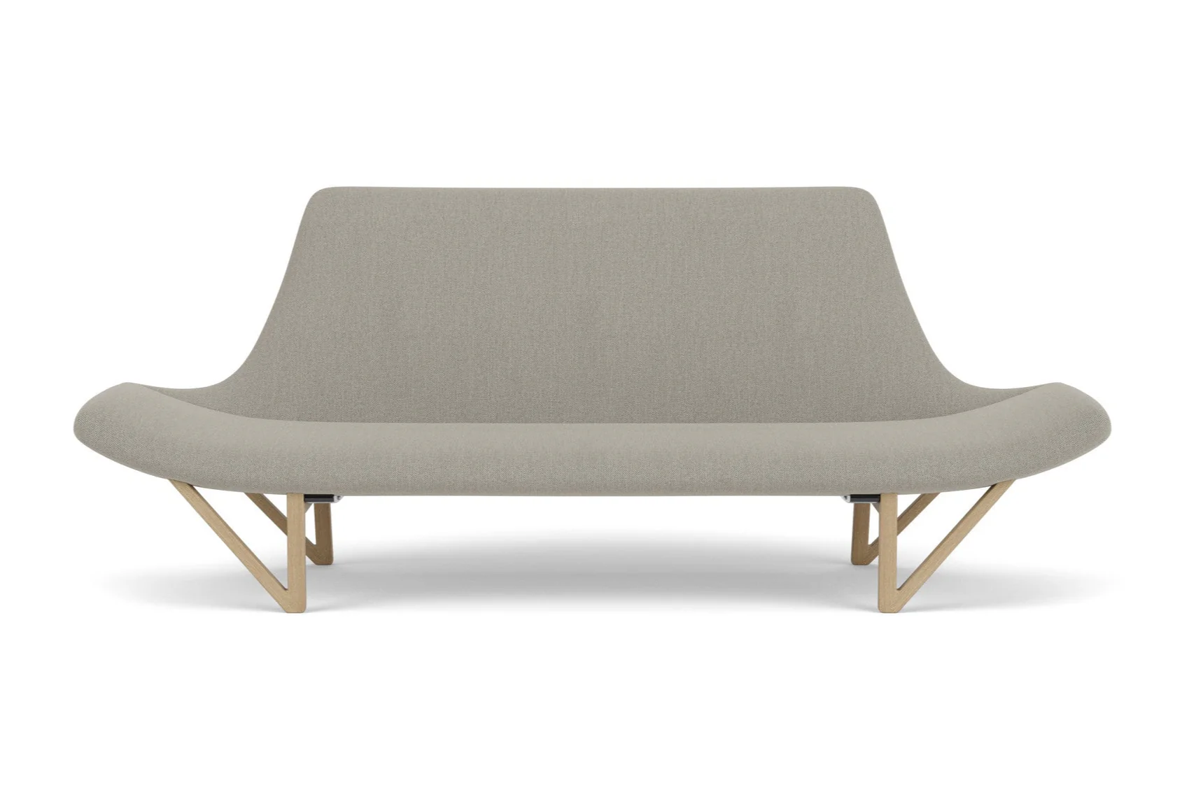 Sofa PAGODE szary z dębową podstawą - Image 3