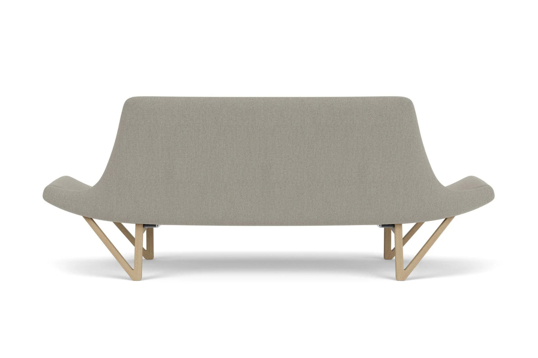 Sofa PAGODE szary z dębową podstawą - Image 4