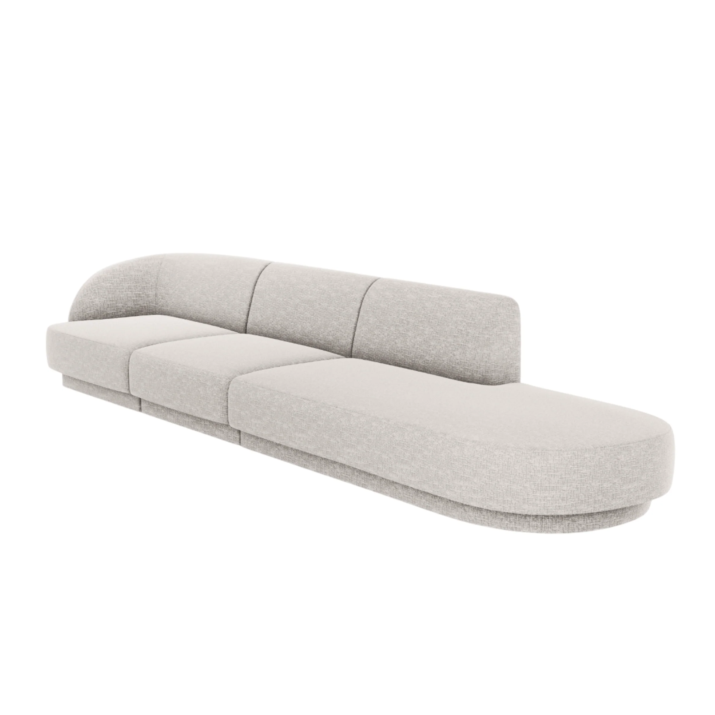 Sofa otwarta prawostronna 4-osobowa otwarta MILEY szary szenil - Image 3