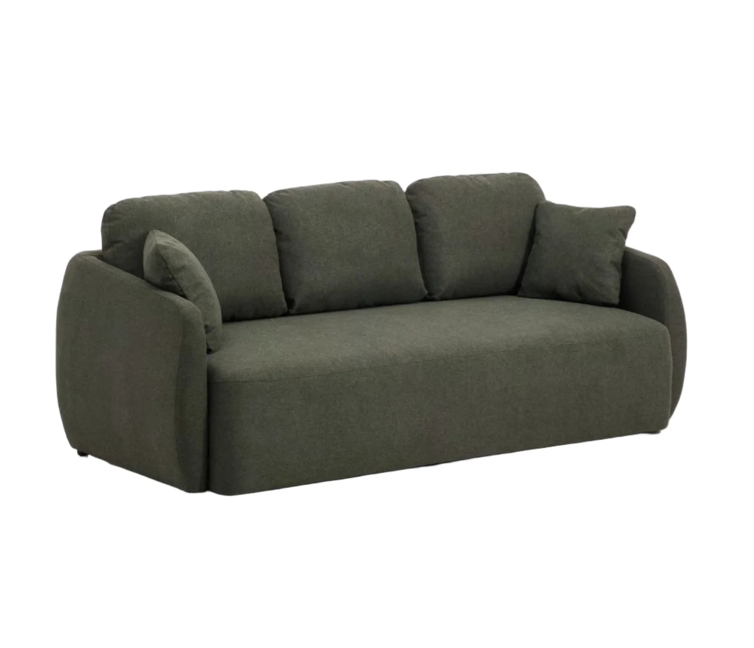 Sofa 3-osobowa z funkcją spania LAIRA ciemnozielony